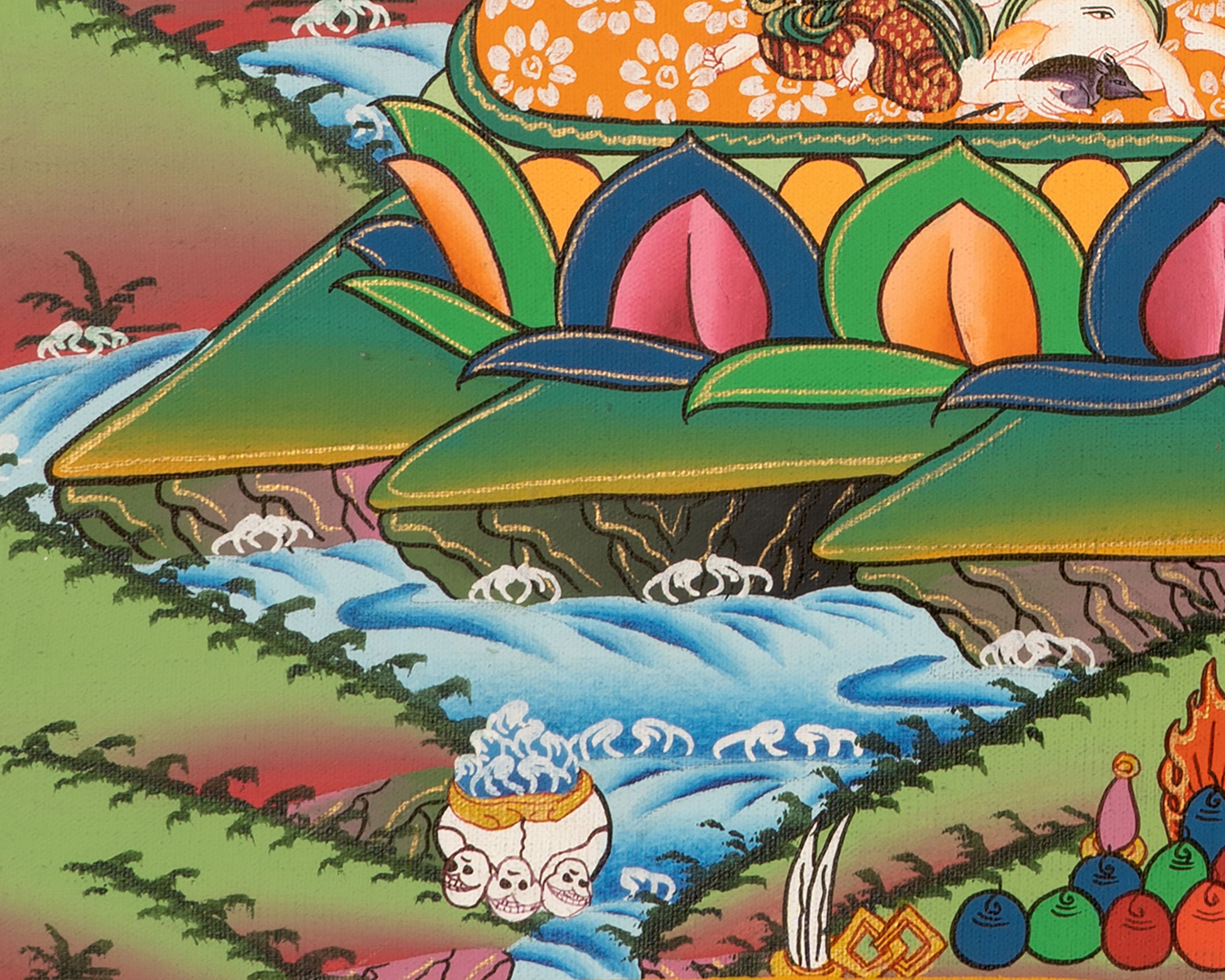 6 Armed Mahakala Thangka | Buddhist Wrathful Deity Painting