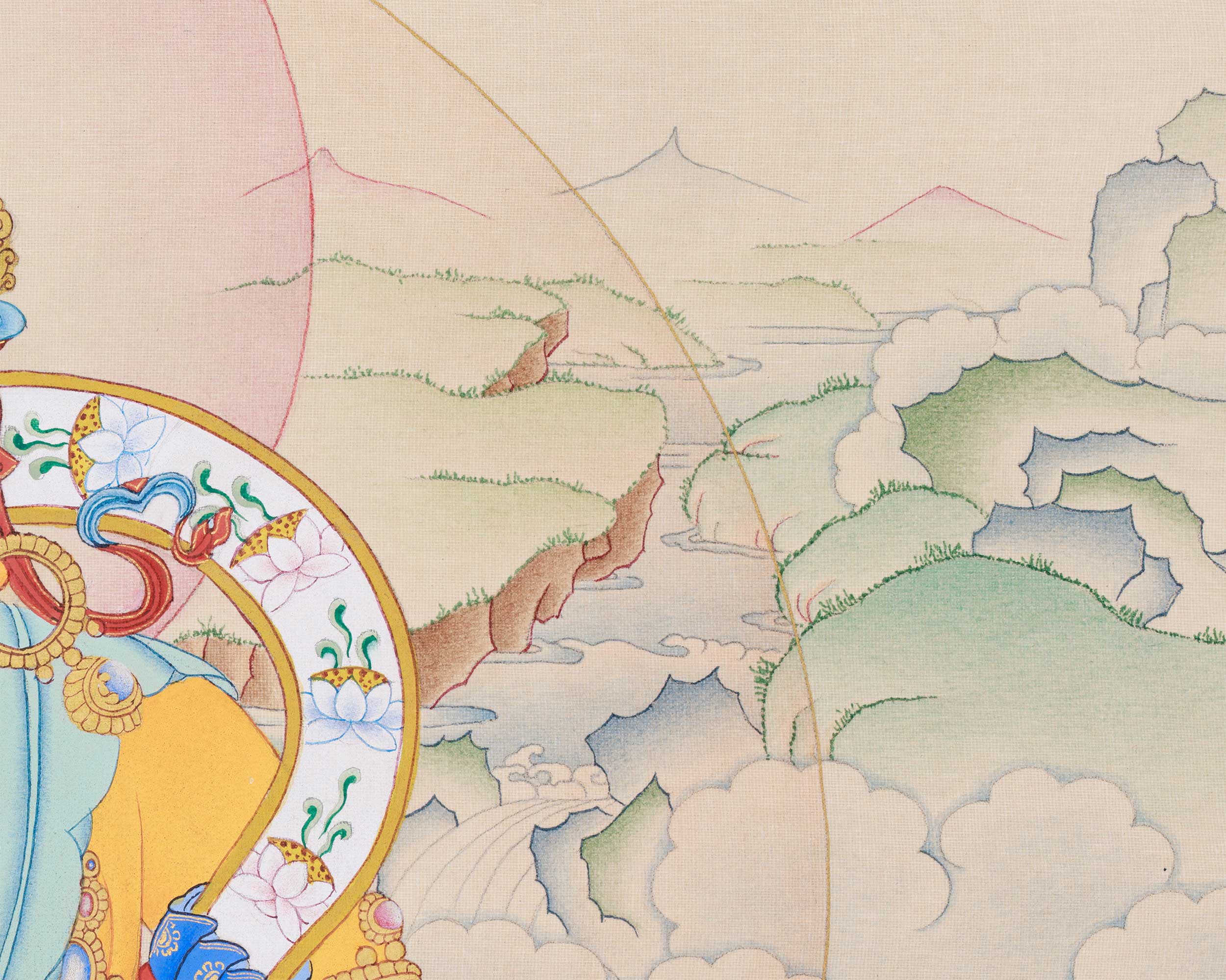 Traditional Jambhala Painting | The Prosperity God of Tibetan Buddhism