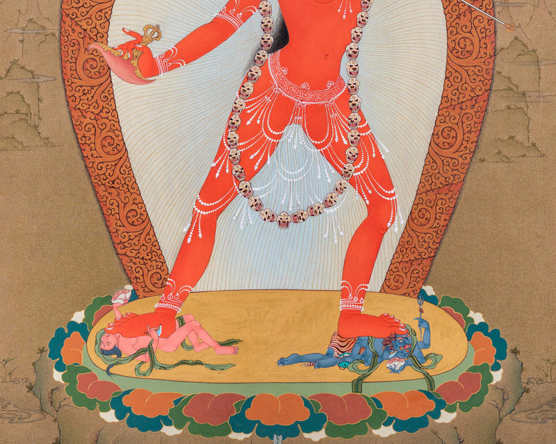 Vajrayogini-Kurukulla Set | Vajrayana Dakini Art | Thangka Prints for Meditative Practice