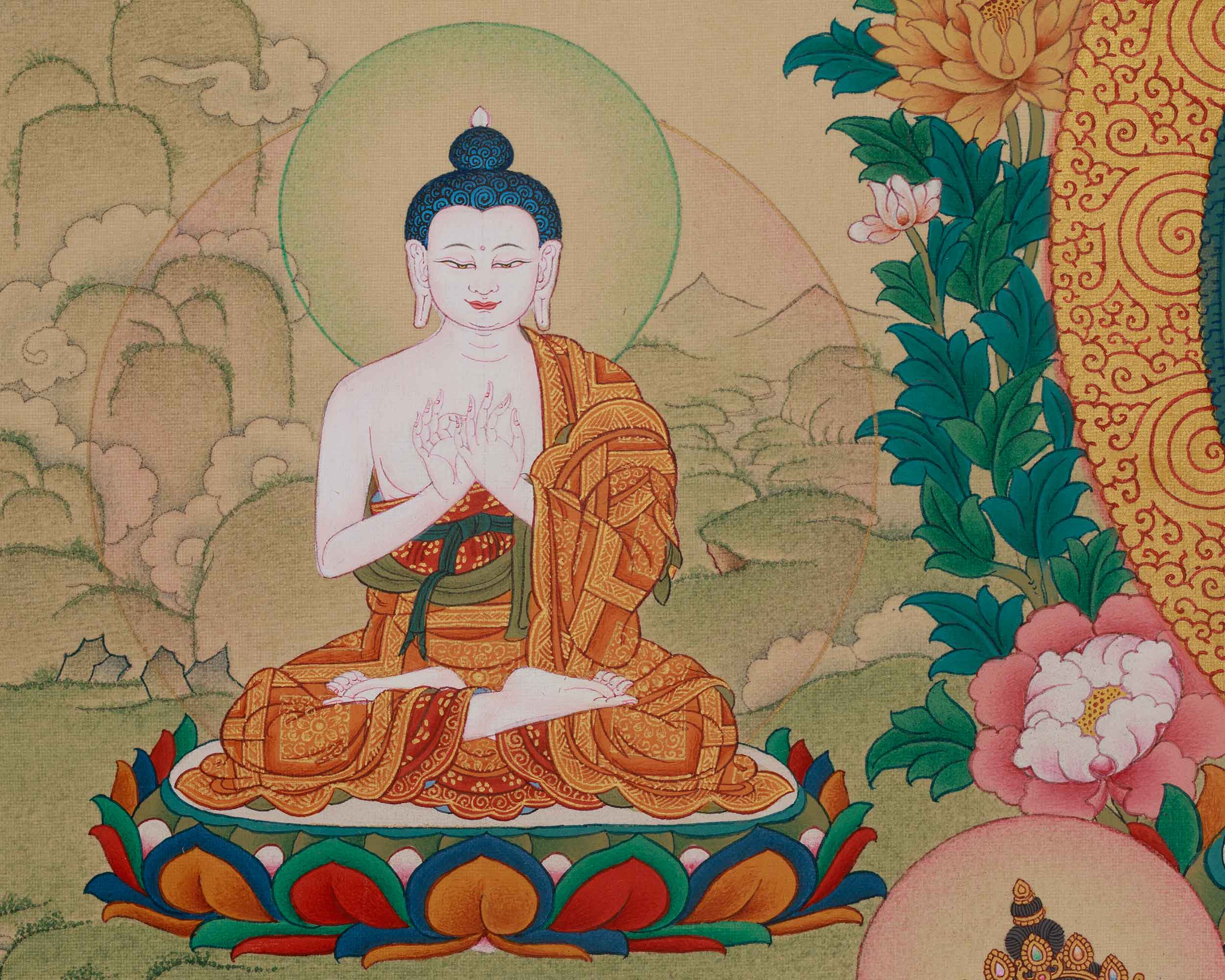 Asta Medicine Buddha Print | Bhaisajyaguru Art | Healing Deity