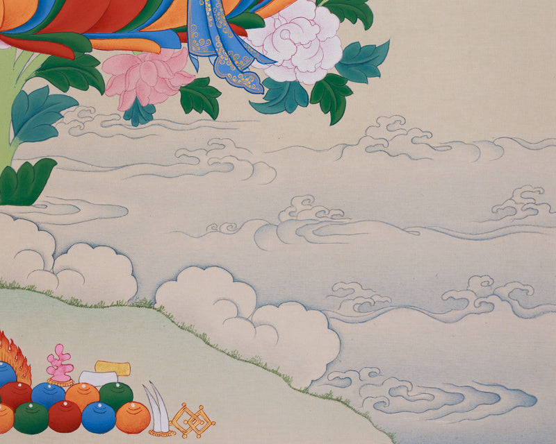 Wisdom Deity, Manjushri Thangka for Meditation | A Vision of Enlightened Wisdom