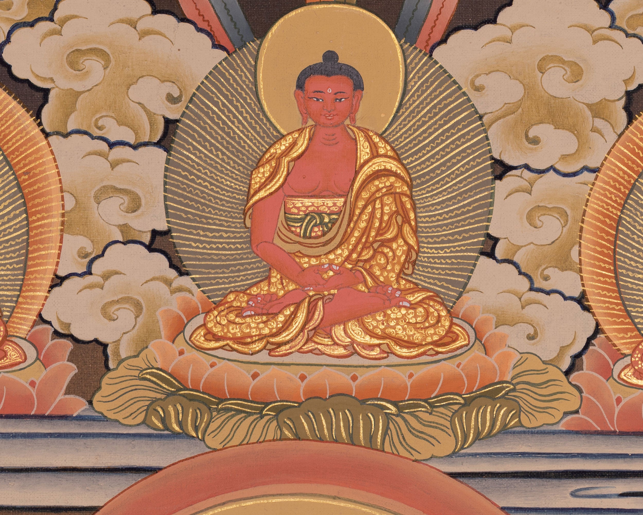 Green Tara With Five Dhyani Buddha | Divine Protection and Spiritual Harmony