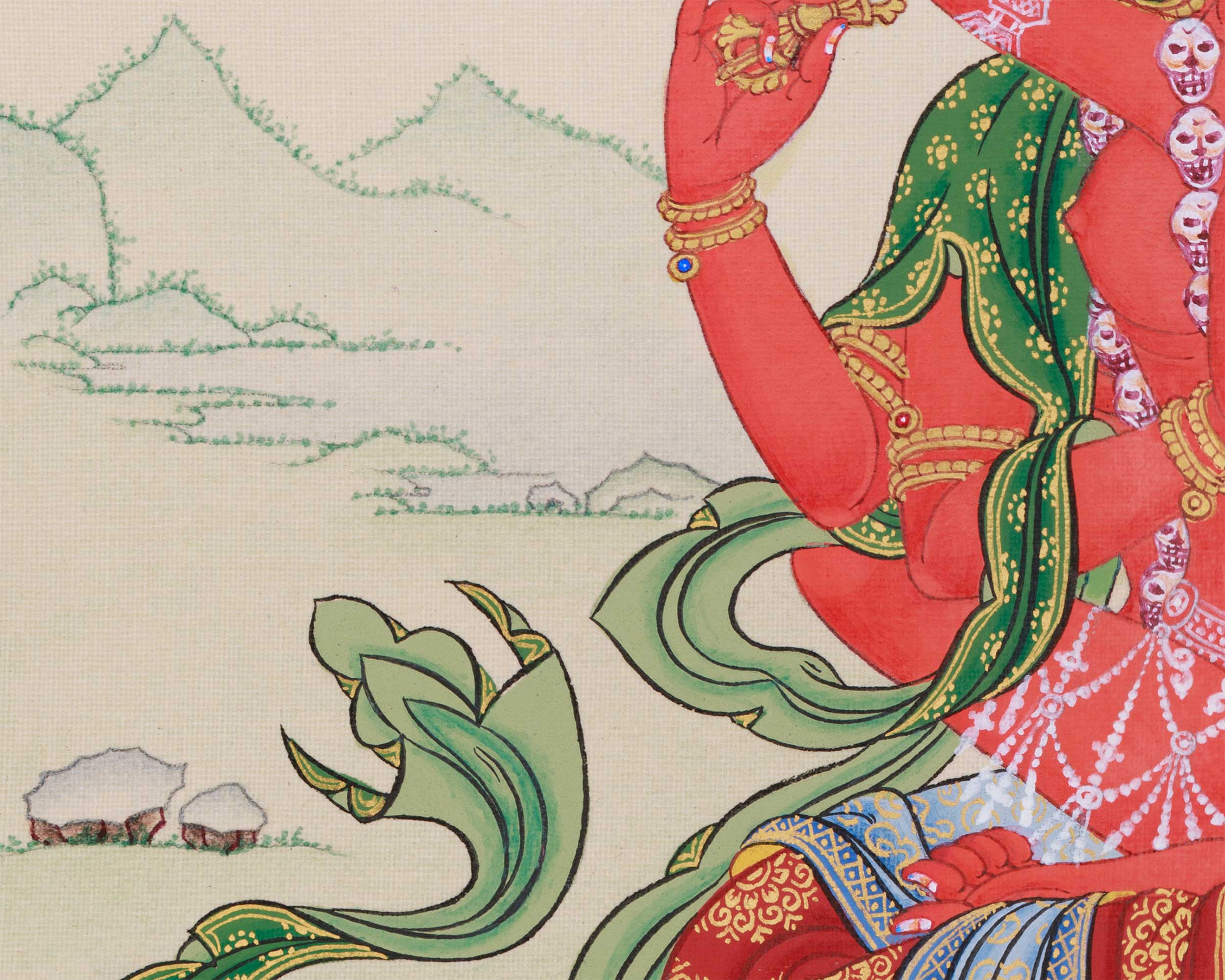 Red Chenrezig with Consort | Tantric Union of Compassion & Wisdom