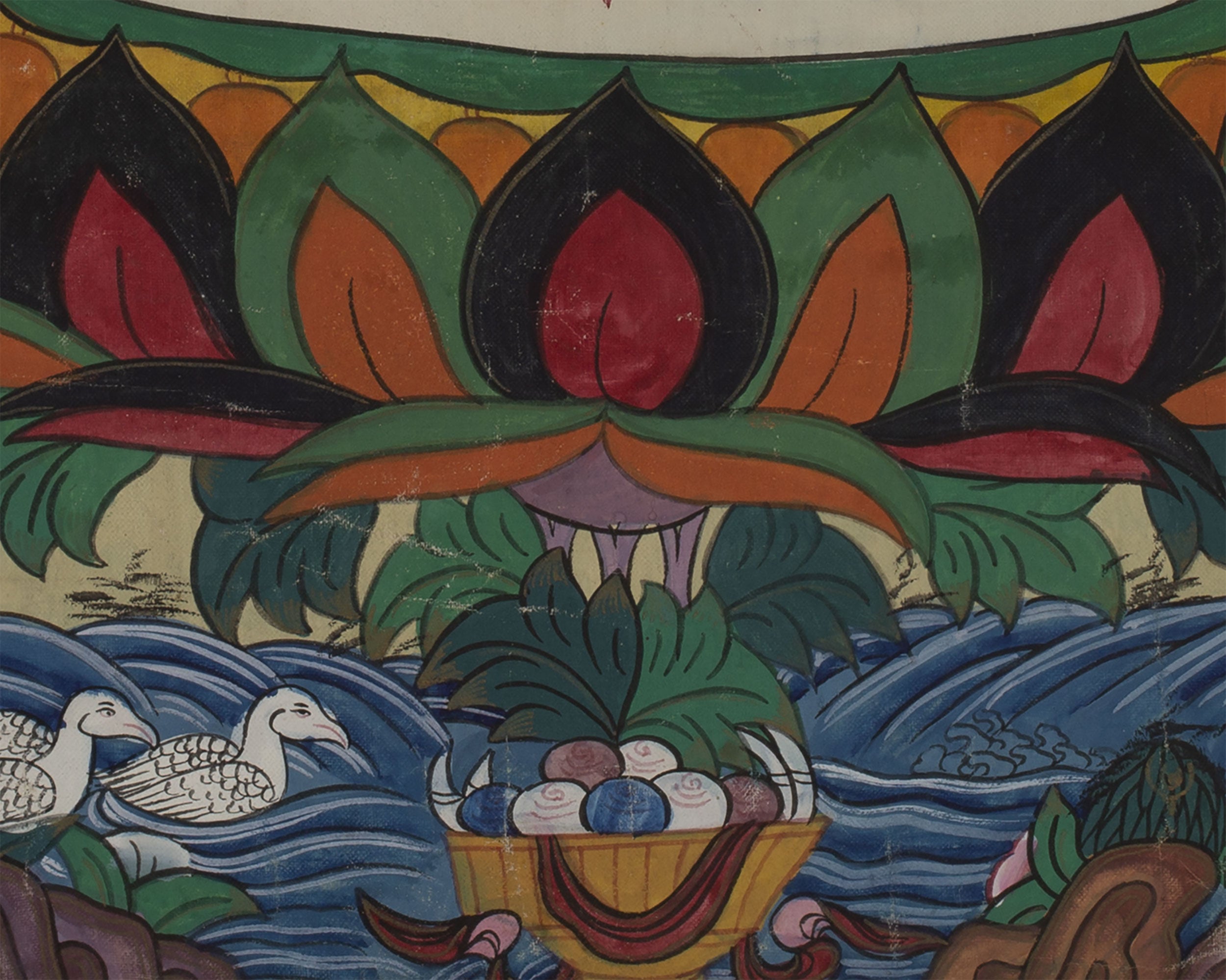 Vintage Thousand Armed Avalokiteshvara Thangka | BROCADE MOUNTED