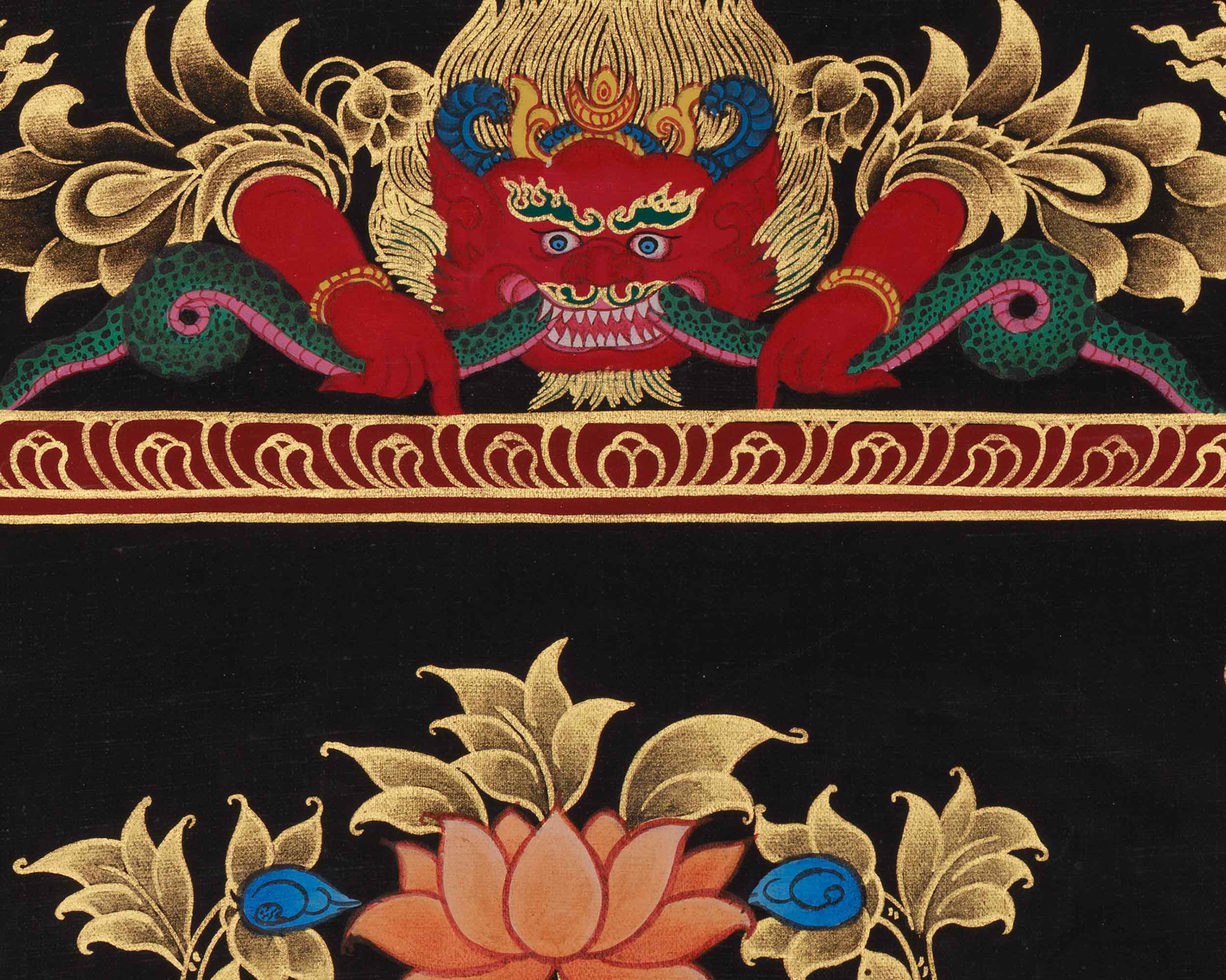 Bodhisattva Green Tara Art | Goddess of Compassion and Protection in Paubha Style