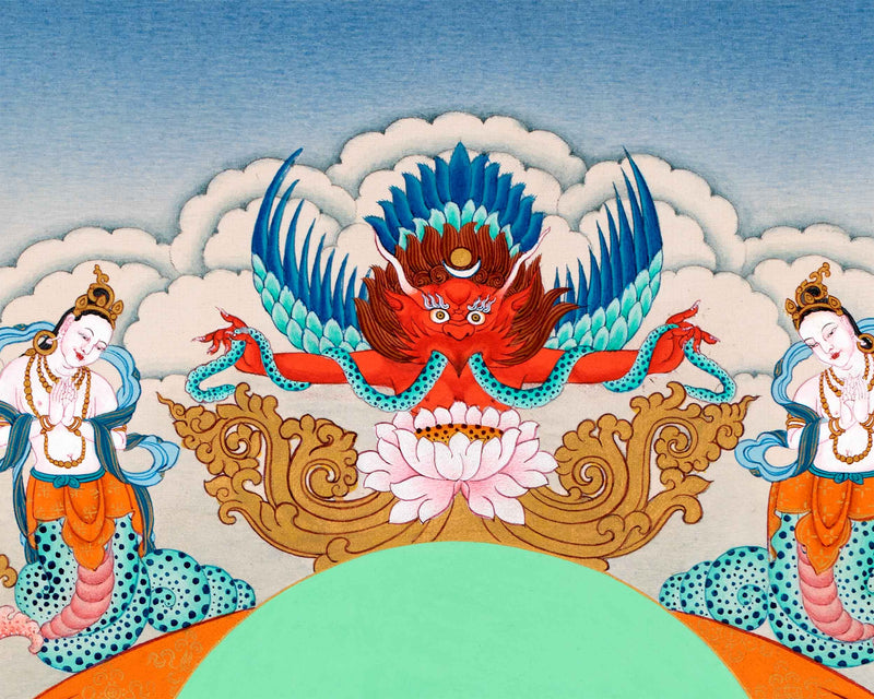 Shakyamuni Buddha's Teaching With His Disciples | Traditional Hand Painted Thangka | Wall Hanging Art