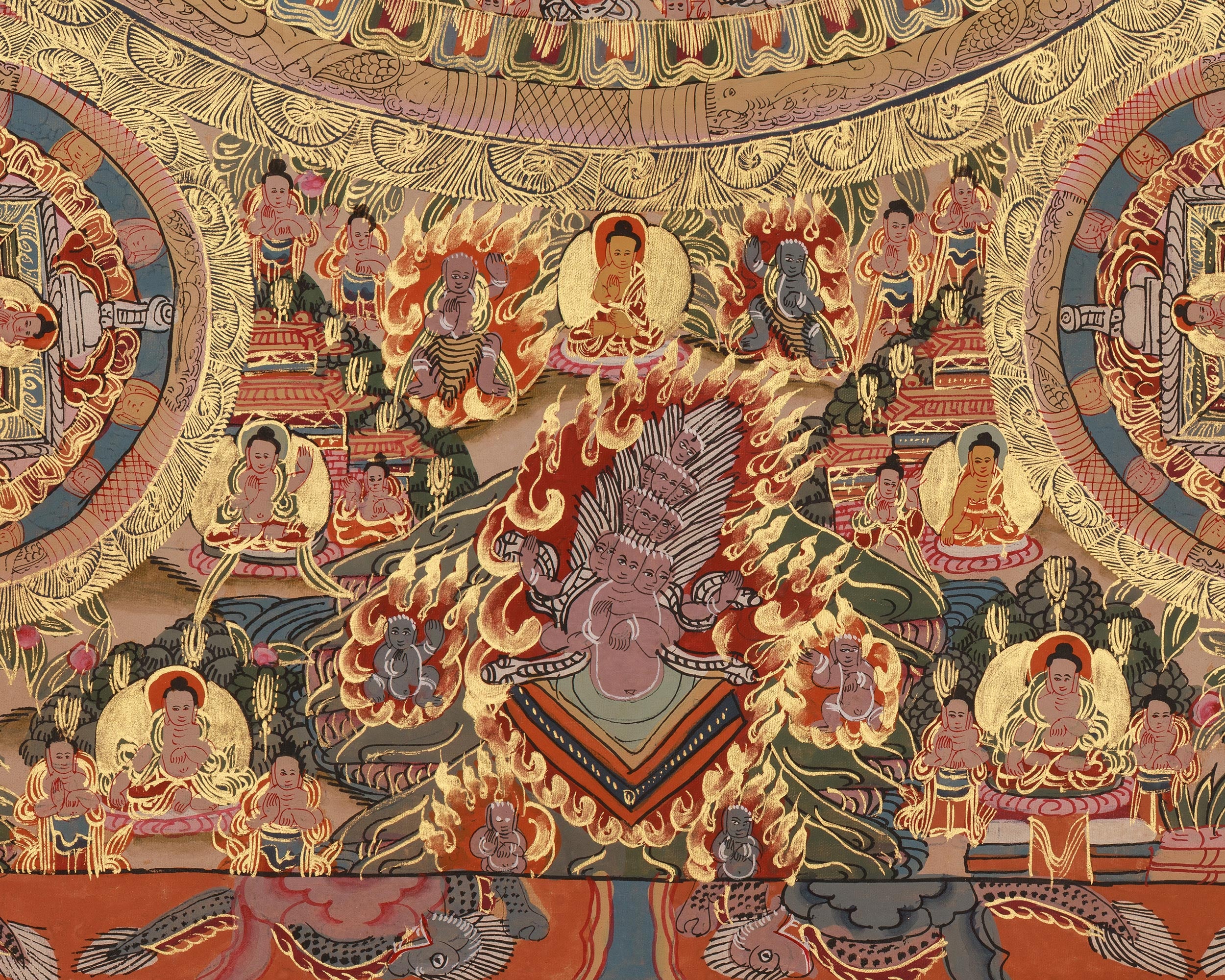 Sacred Thangka of Buddha Mandala | A Vision of Enlightened Universe