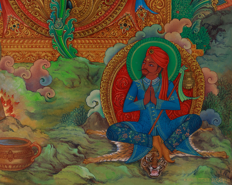 Vajrasattva Thangka Print | Purifier of Karma | High-Quality Spiritual Art for Meditation and Healing