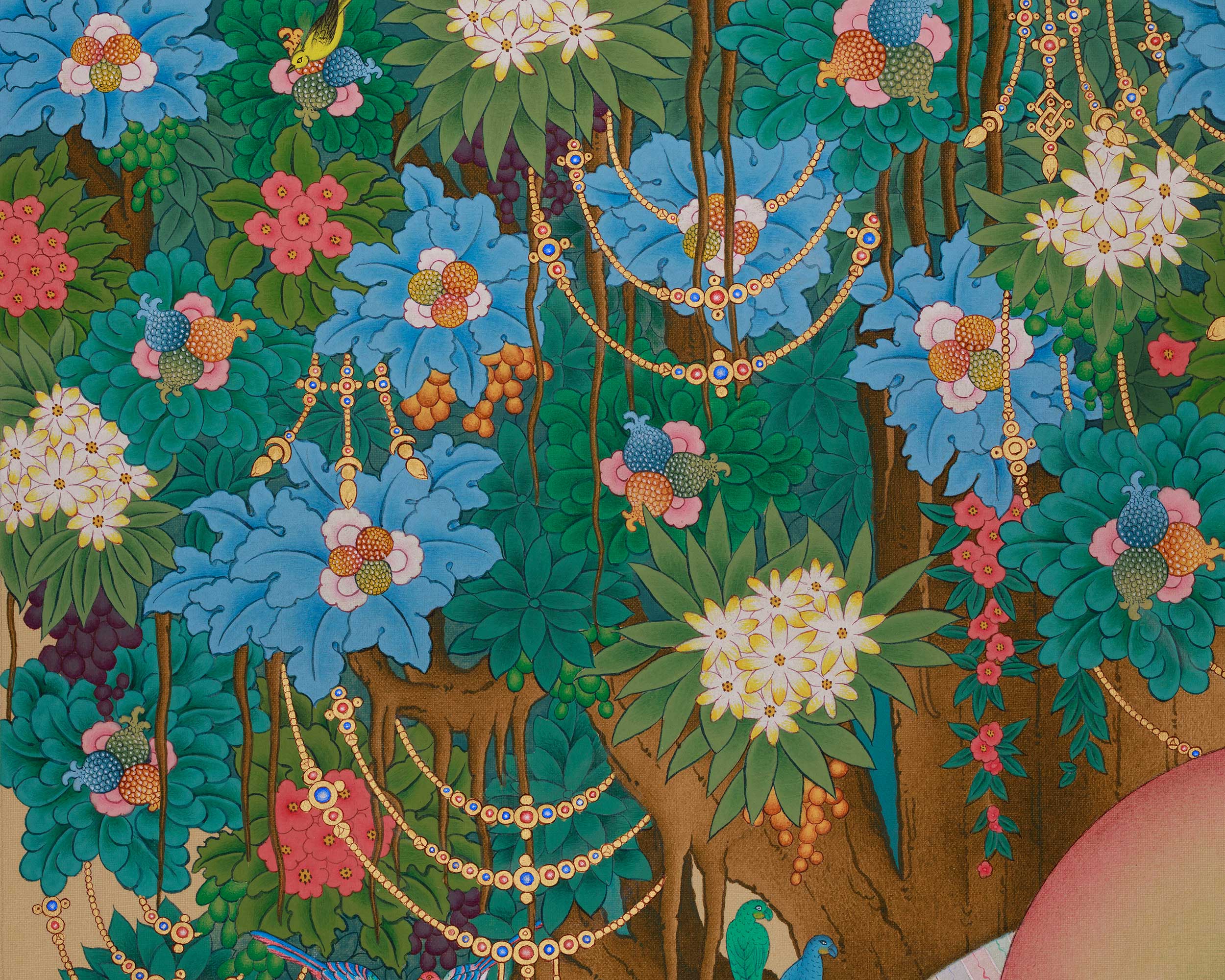 Amitabha Buddha with Bodhisattva Thangka | Infinite Wisdom Deity