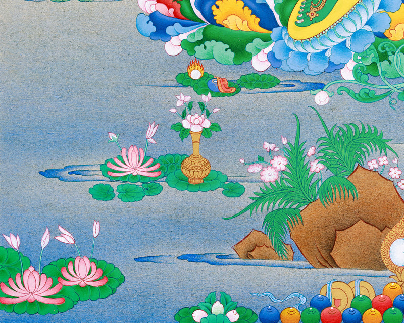 Handpainted Masterpiece Thangka of Green Tara