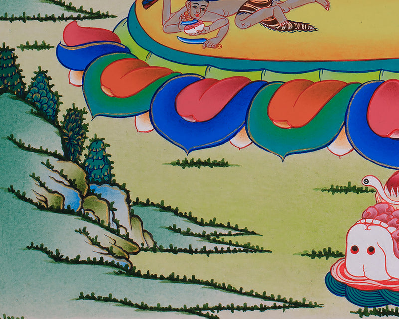 Wrathful Chakrasamvara Thangka | Hand-Painted Tibetan Buddhist Deity Art