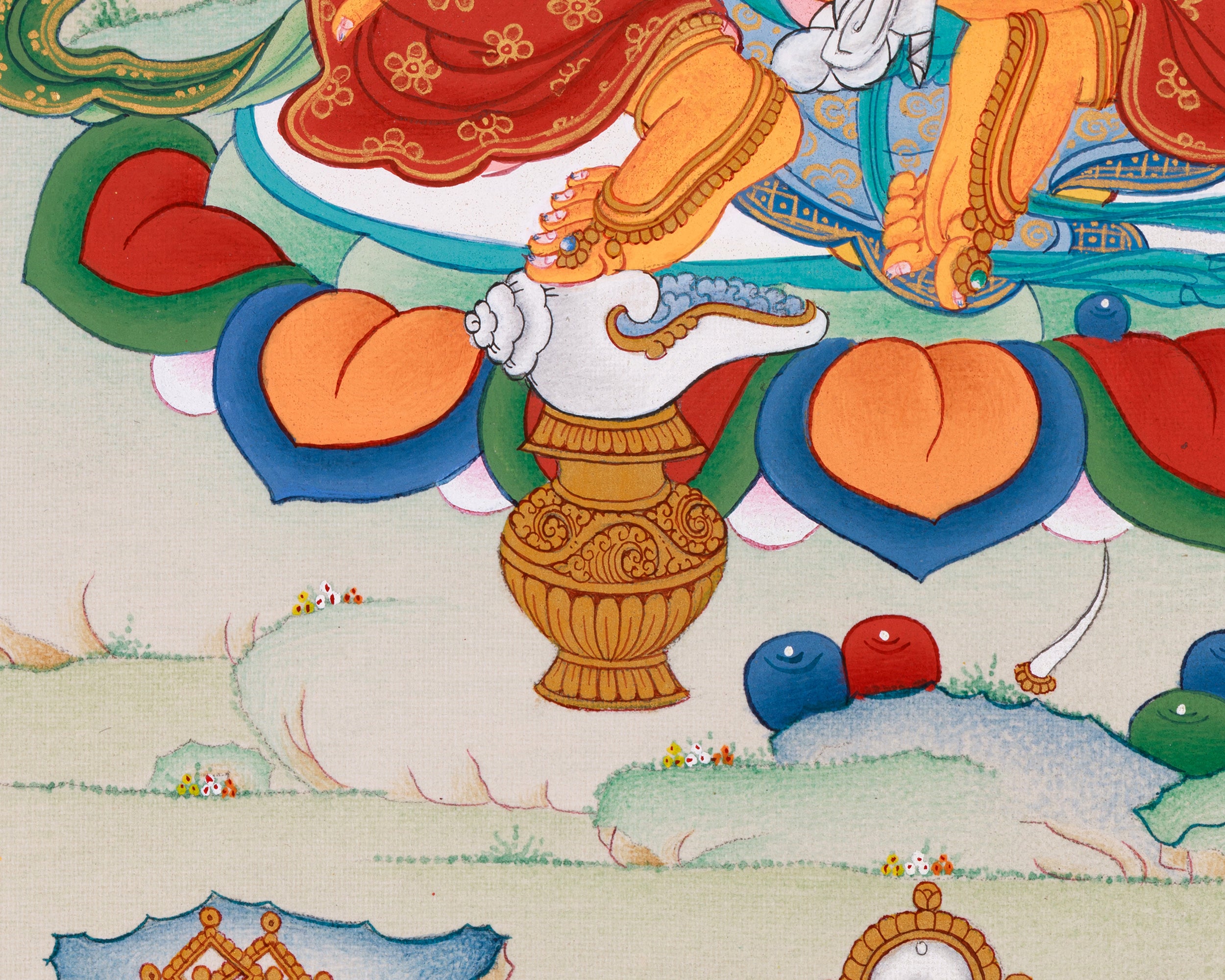 Dzambhala Jewels Deity Art Thangka