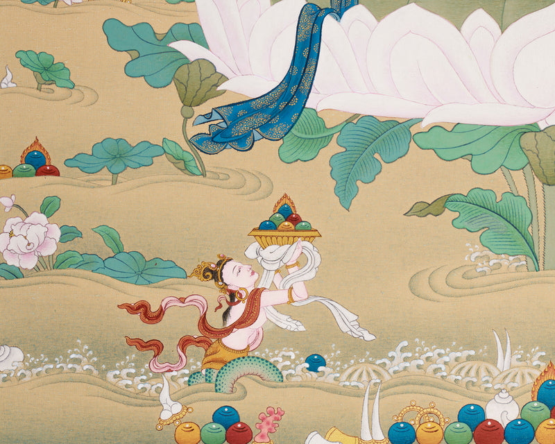 Radiant White Tara Thangka | Masterwork from Enlightenment Studio