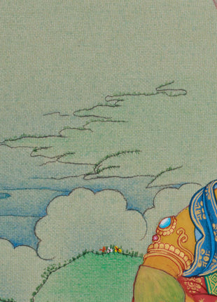 Buddhist Kubera (Jambhala) Thangka | The Guardian of Wealth & Prosperity