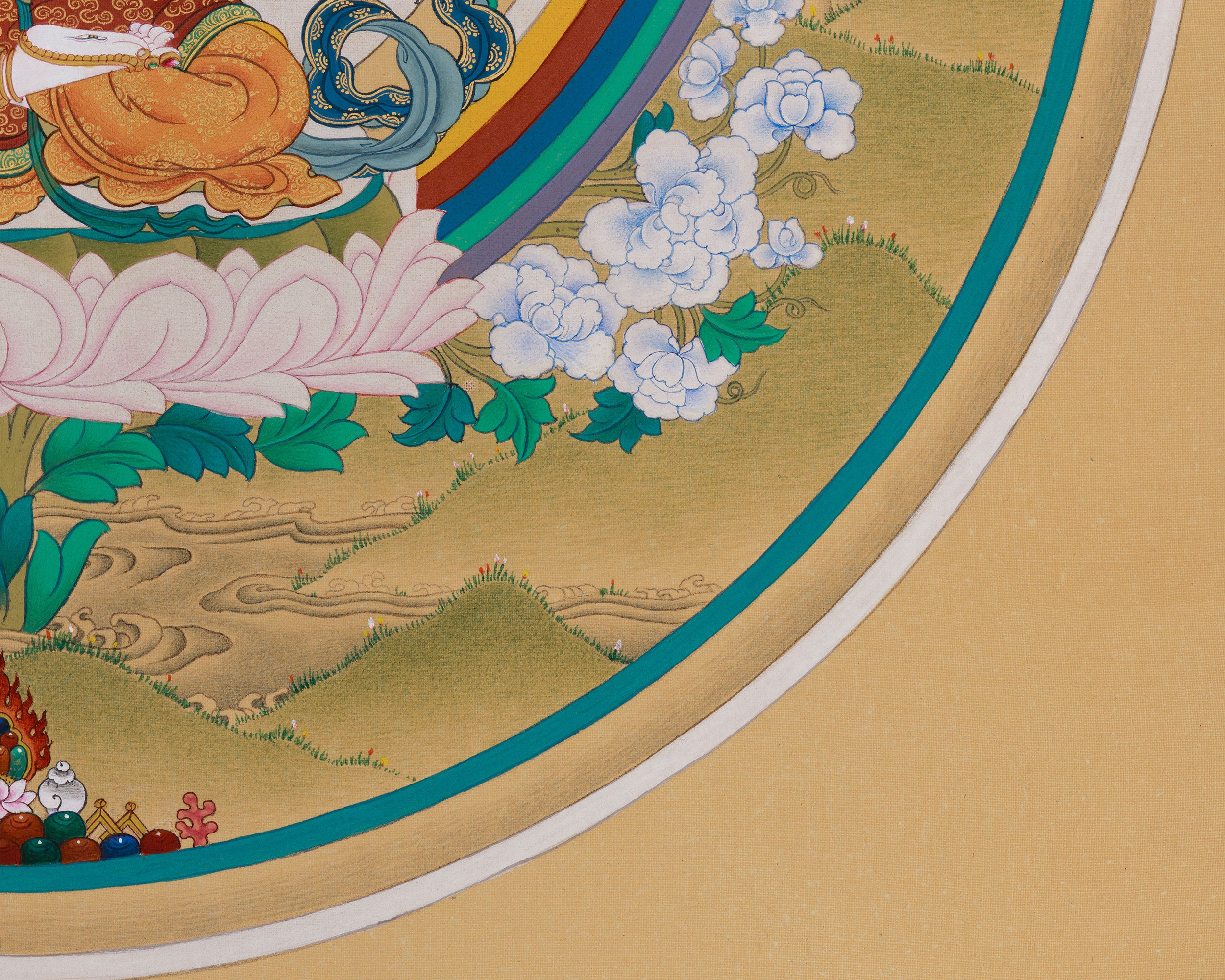 Rare Tibetan Goddess White Tara Painting | Goddess of Longevity and Healing