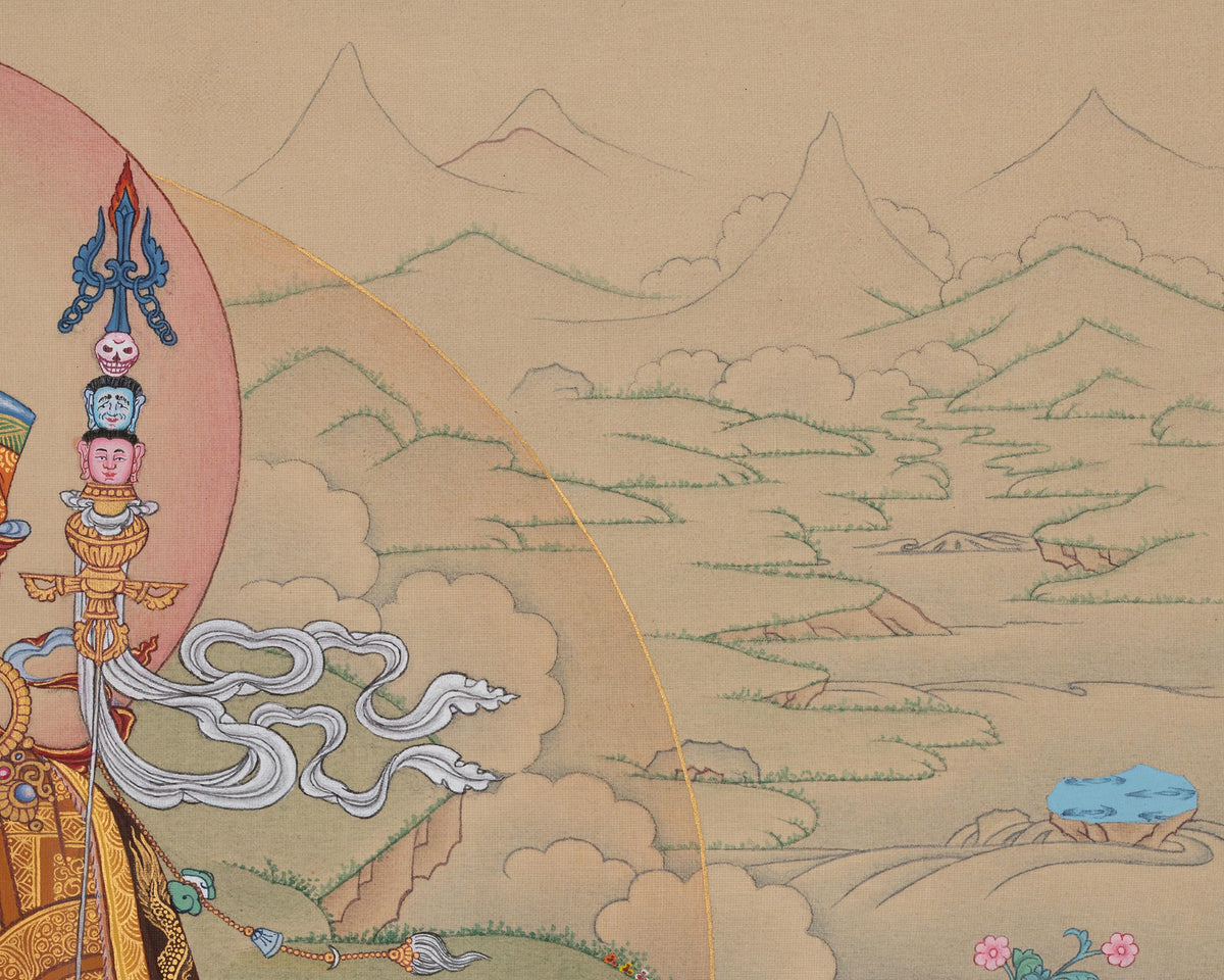 Guru Rinpoche Vajrayana Artwork | The Second Buddha | Lotus-Born Master