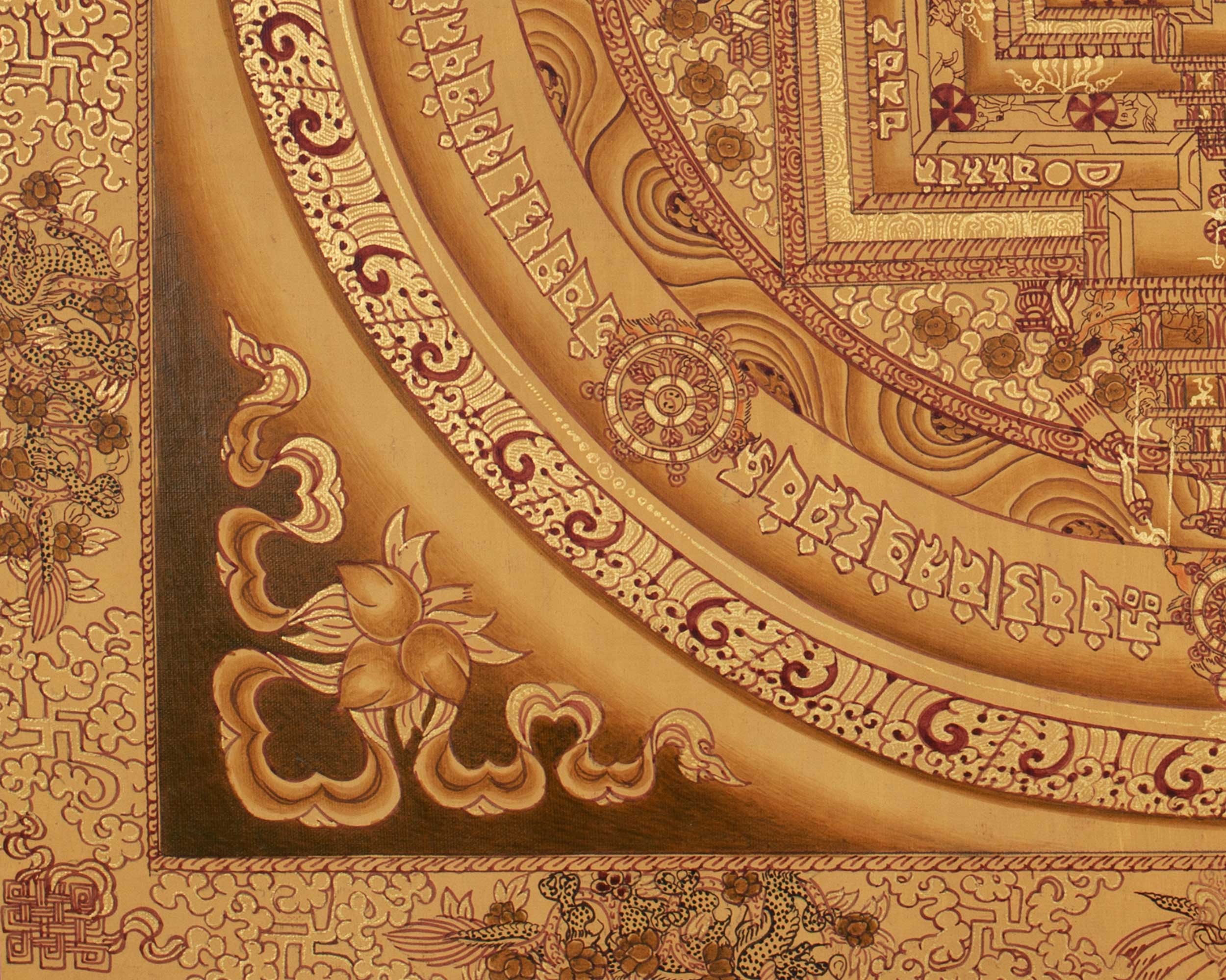 Original Hand Painted Mandala Thangka | Kalachakra Mandala