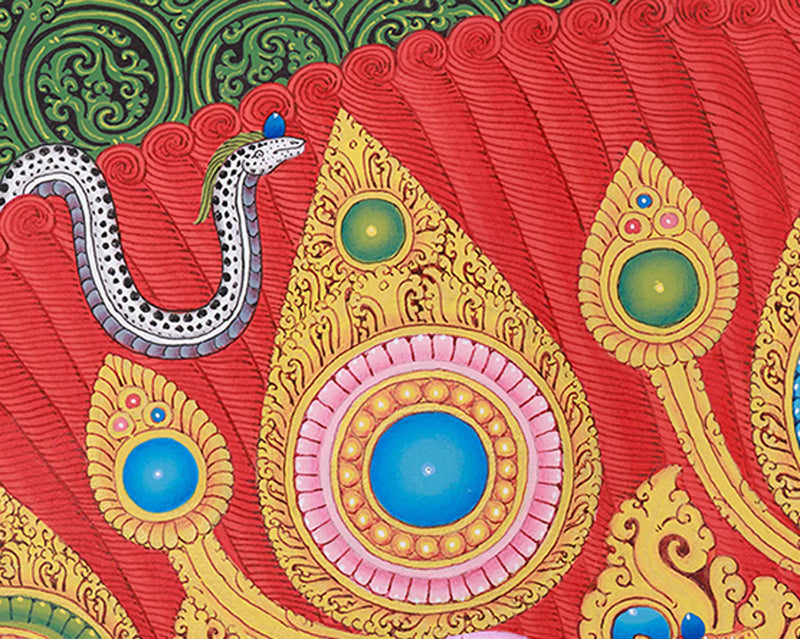 Bhairav Thangka Print | Mahakala Canvas Print for Divine Protection
