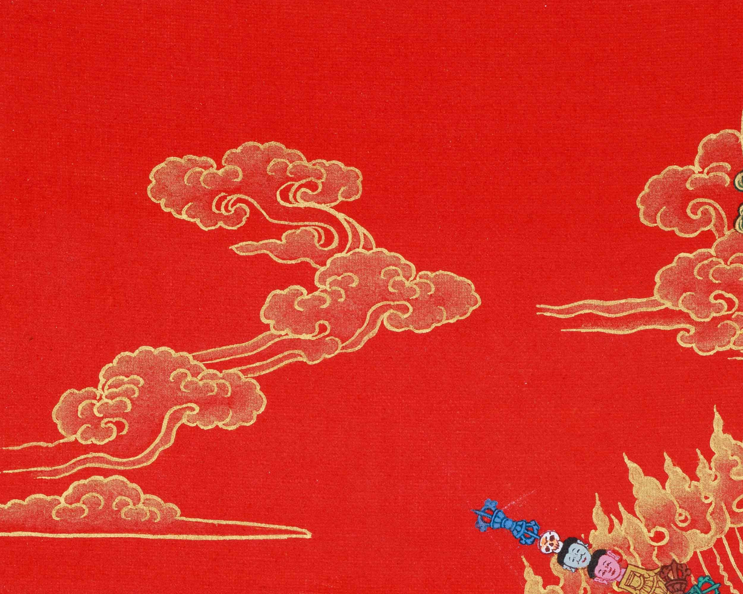 Tantric Goddess Vajrayogini Thangka | The Divine Powerful Red Yogini