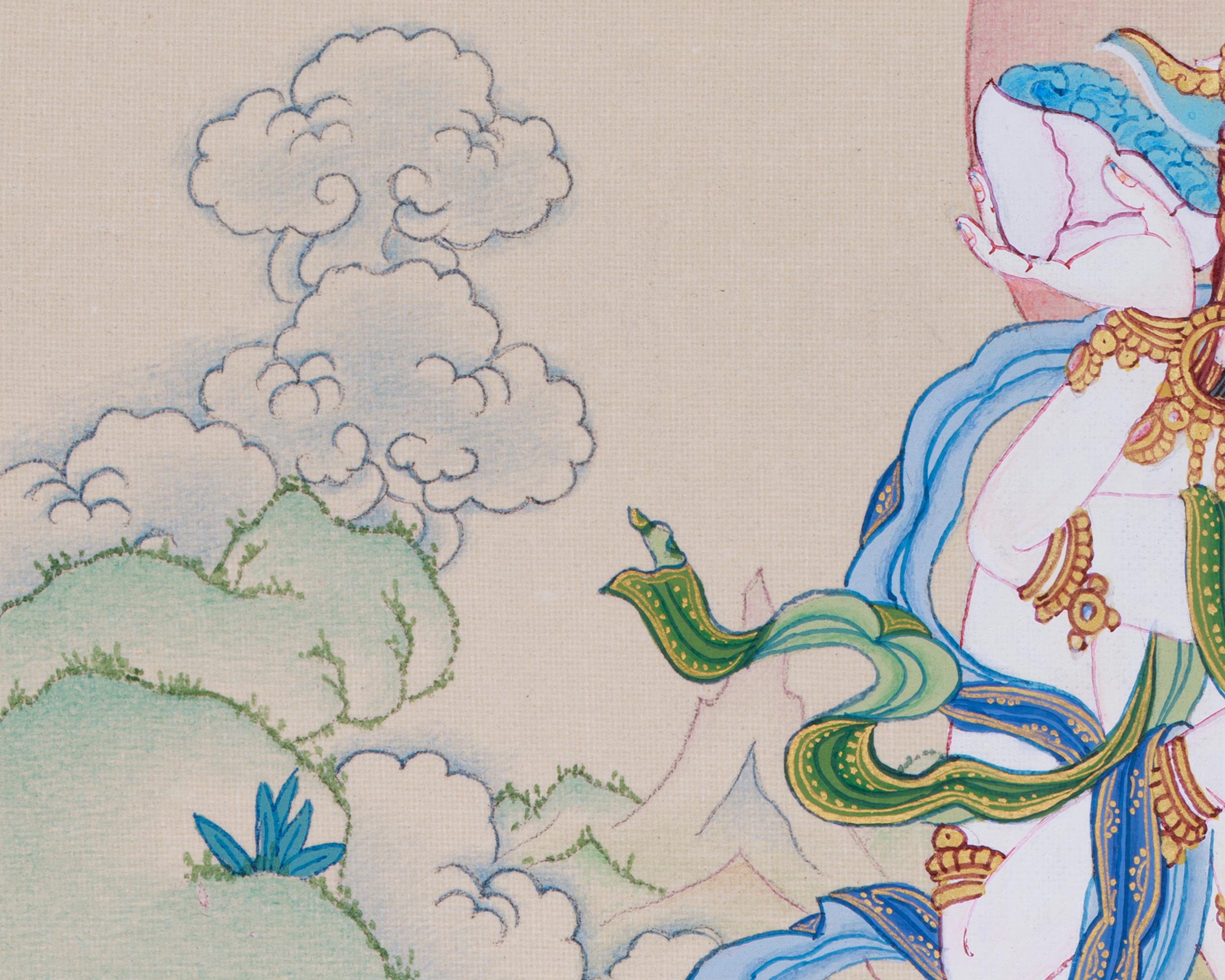 Thangka of Vajrasattva with Consort | The Buddha of Purification and Compassion