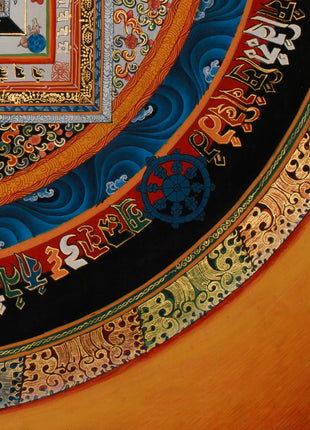 Hand Painted Kalachakra Mandala | Sacred Art of Enlightenment & Balance