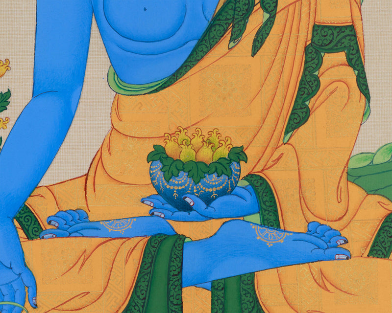 Healing Energy of Bhaisajyaguru | Luminous Blue Medicine Buddha on Lotus