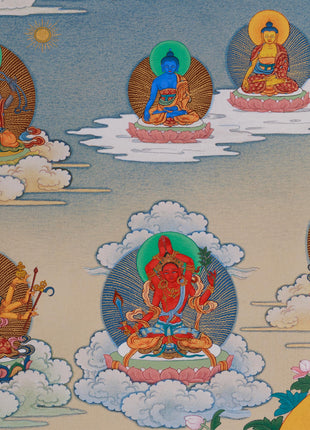 Twenty-One Tara Goddess Thangka | Surya Gupta Tradition