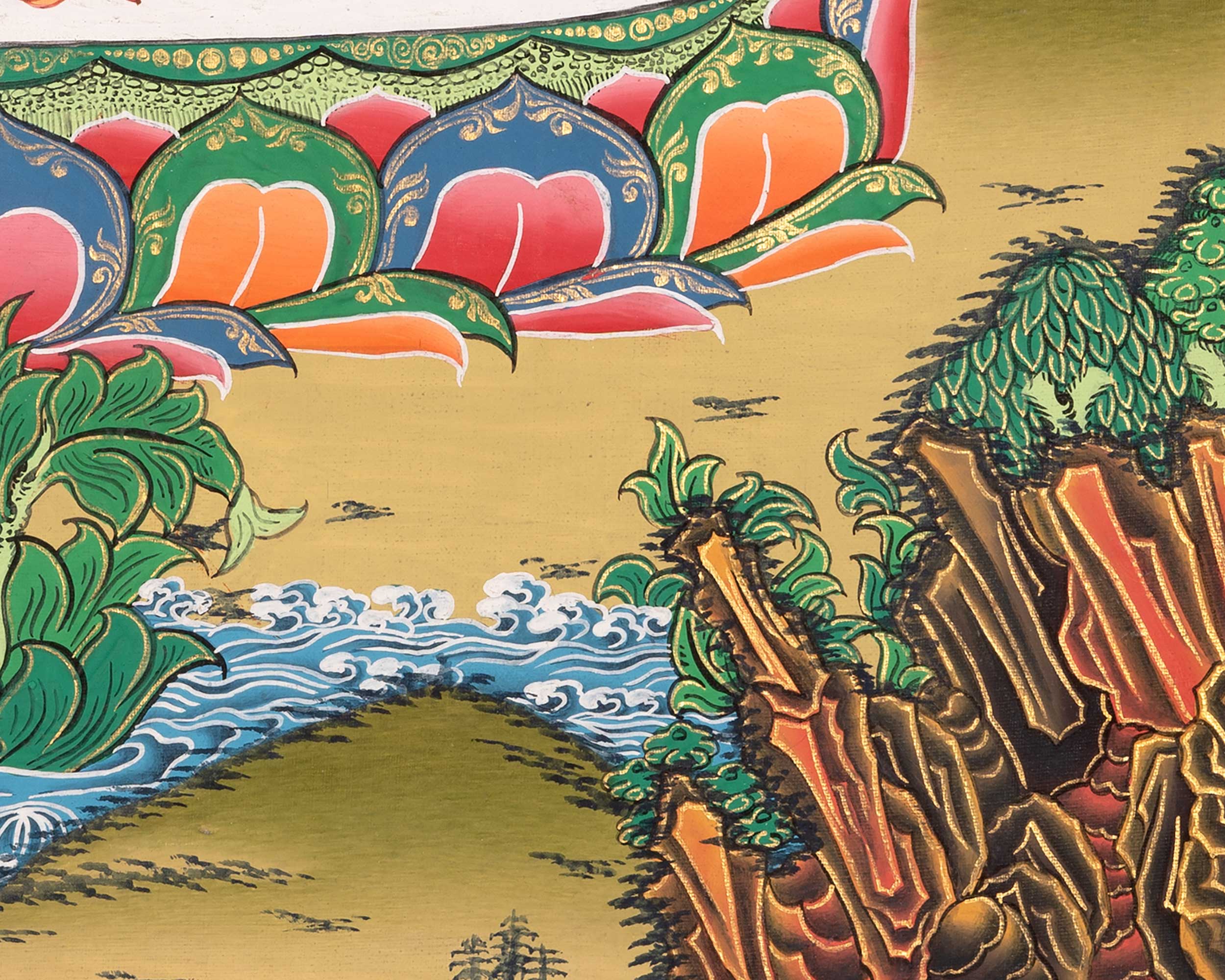 Shakyamuni Buddha Thangka | Buddhist Traditional Paint | Wall Decors