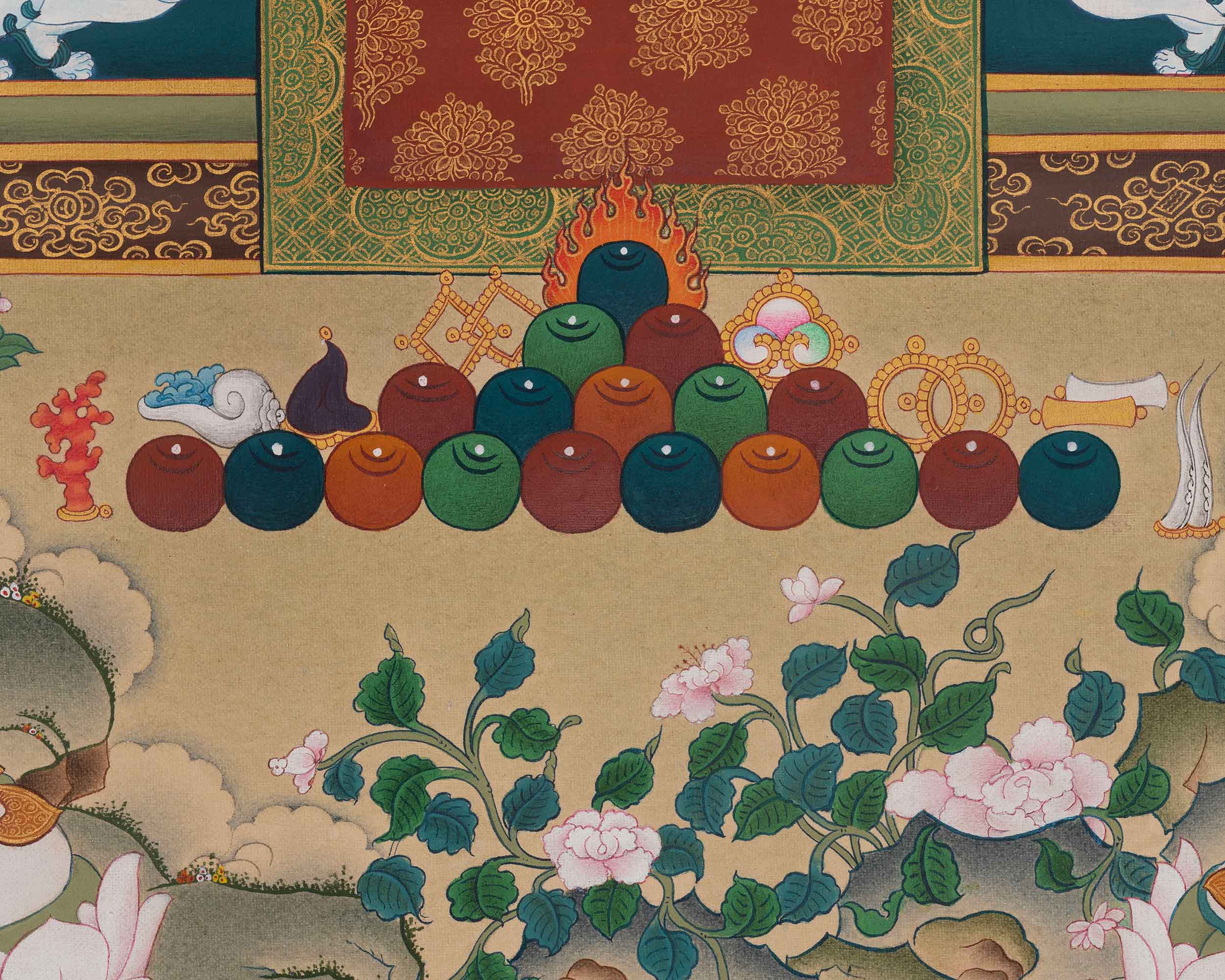 Longchenpa Sacred Thangka | Traditional Nyingma Master Buddhist Artwork