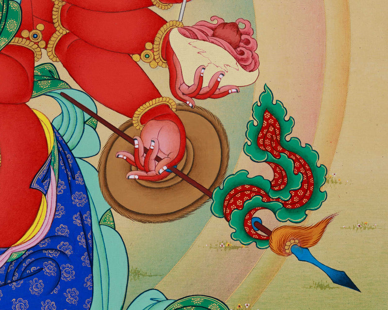 12-Armed Ganesh Thangka Print | Ganapati Artwork | Traditional Tibetan Art