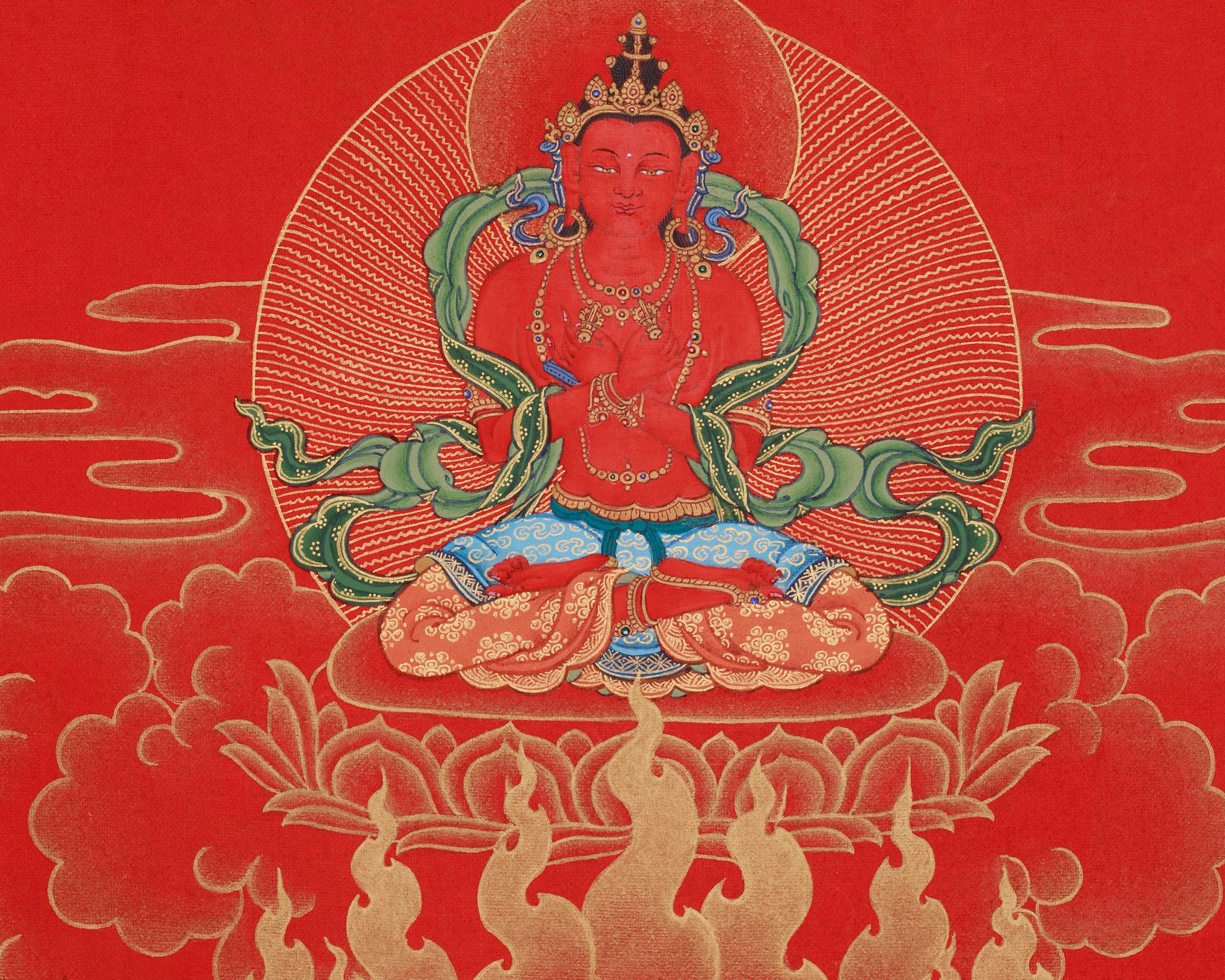 Female Deity Vajrayogini Thangka | The Queen of Dakini