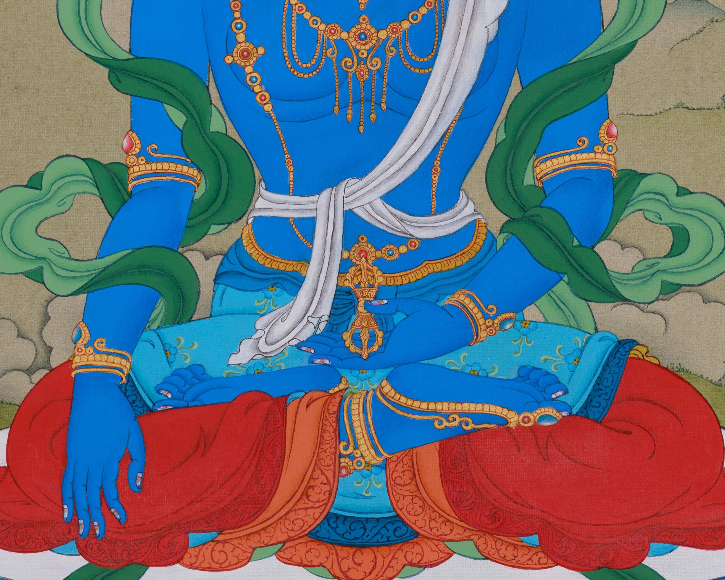 Sacred Mitrupa Thangka | Embodiment of Mirror-like Wisdom in Buddhist Art