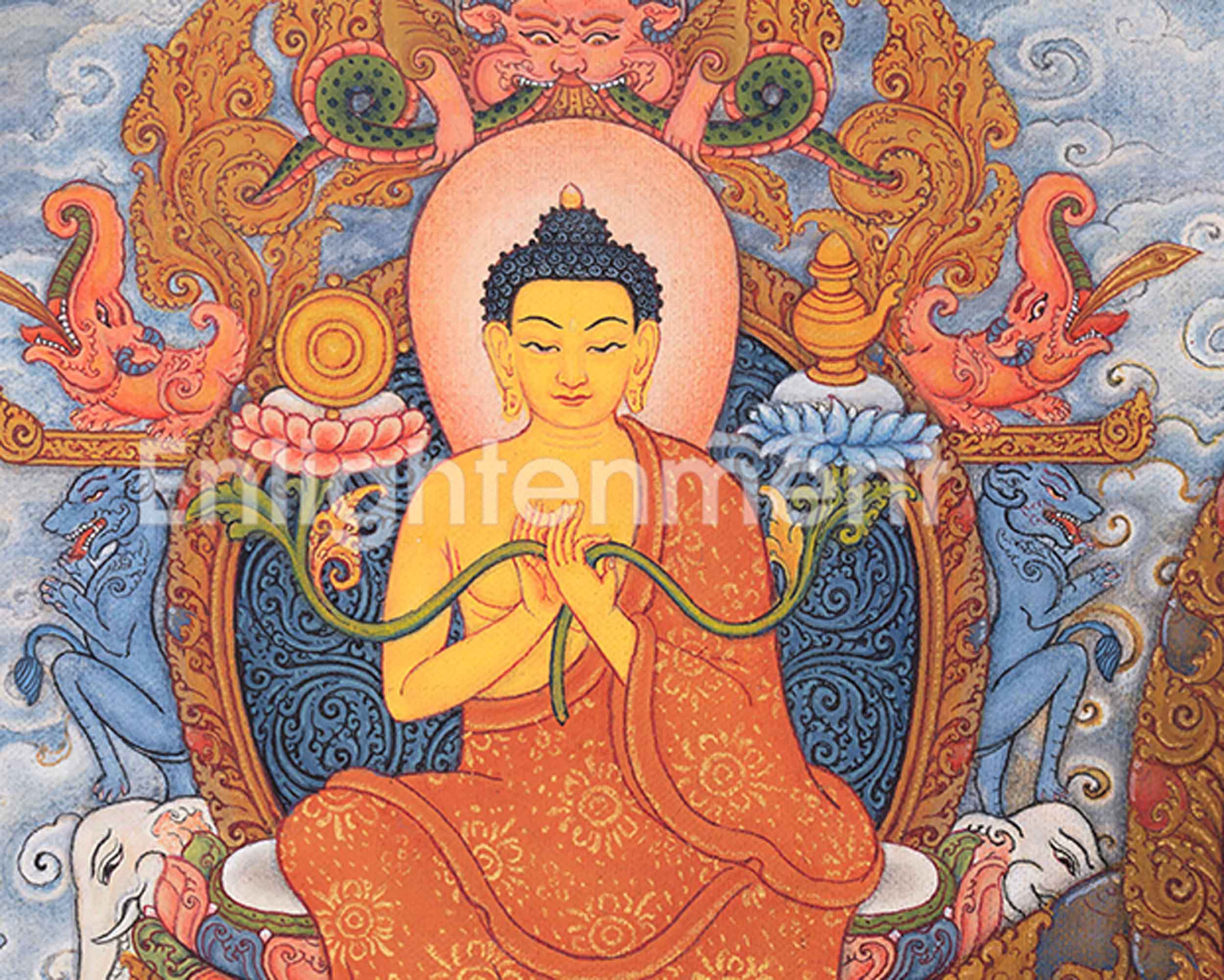 Buddhas of the Three Times Thangka - Past, Present, and Future Enlightenment