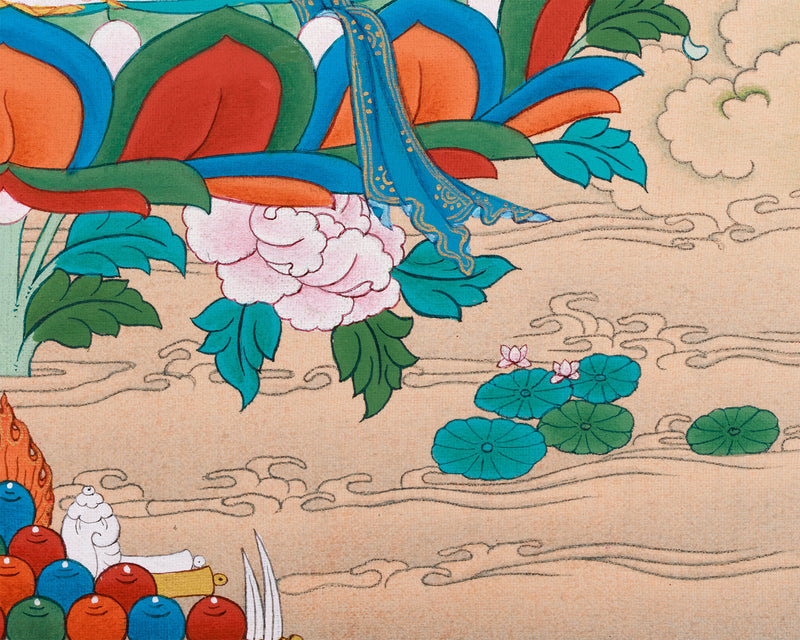 Thangka Manjushri | Bodhisattva of Wisdom and Compassion