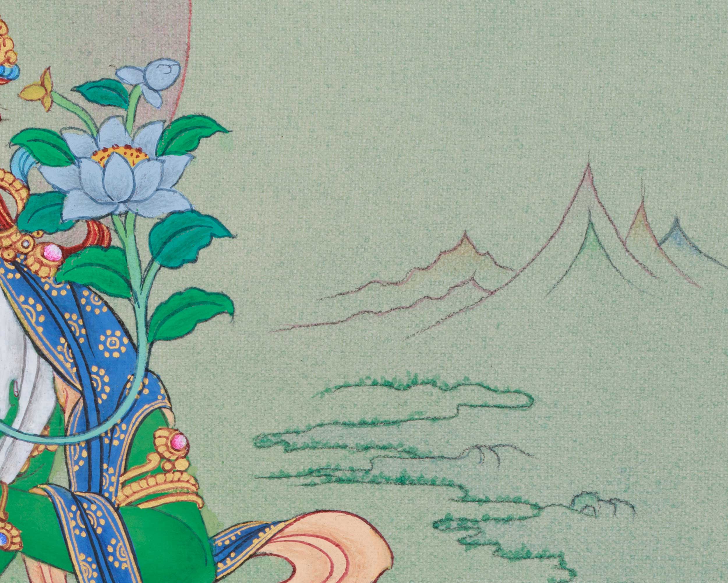 Green Tara Protection Thangka | Goddess of Peace and Healing