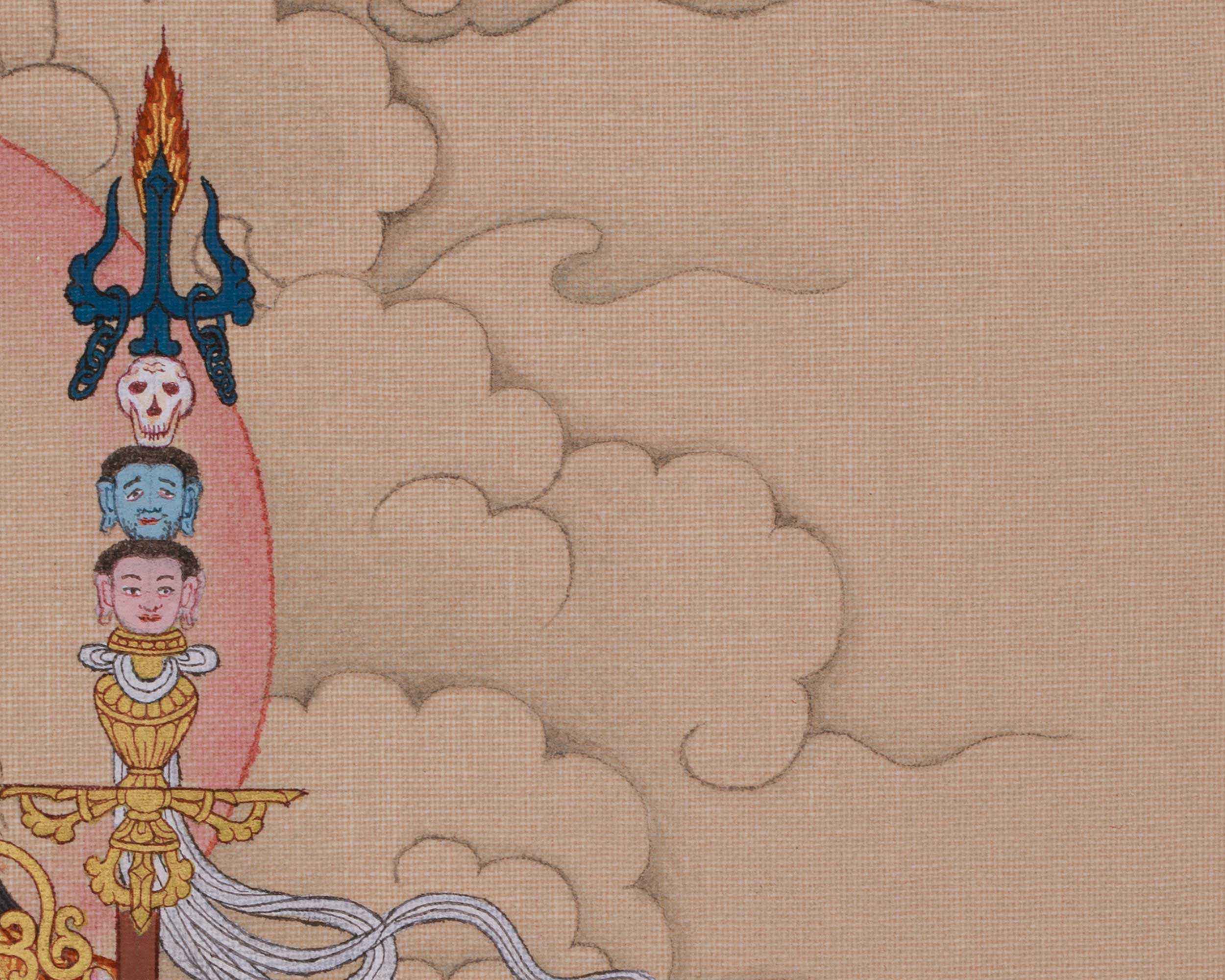 Vajrayana Guru Rinpoche Art | The Lotus Born Master | Padmasambhava Thangka