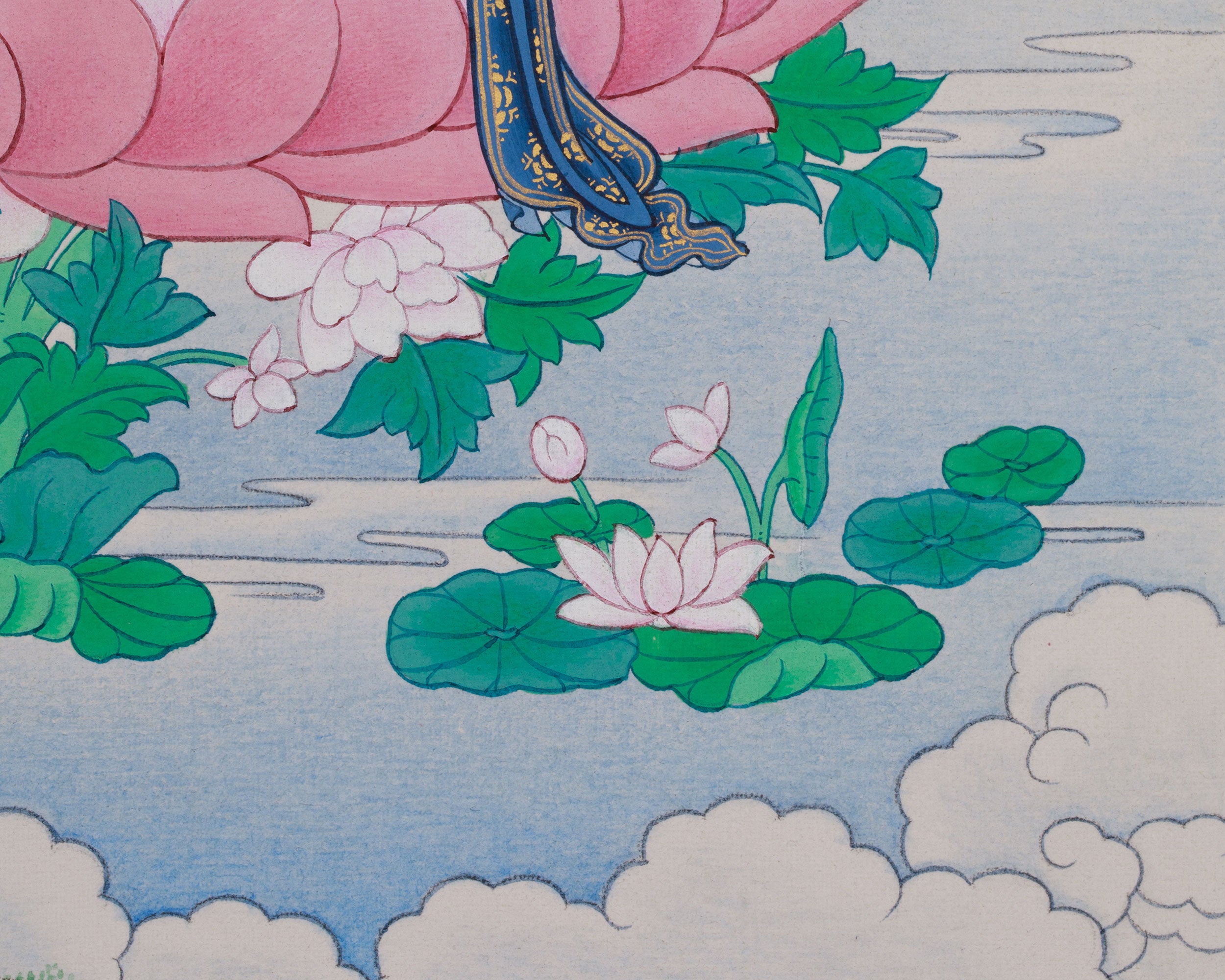 Seven Eyes White Tara Thangka | Sacred Buddhist Art for Longevity and Healing