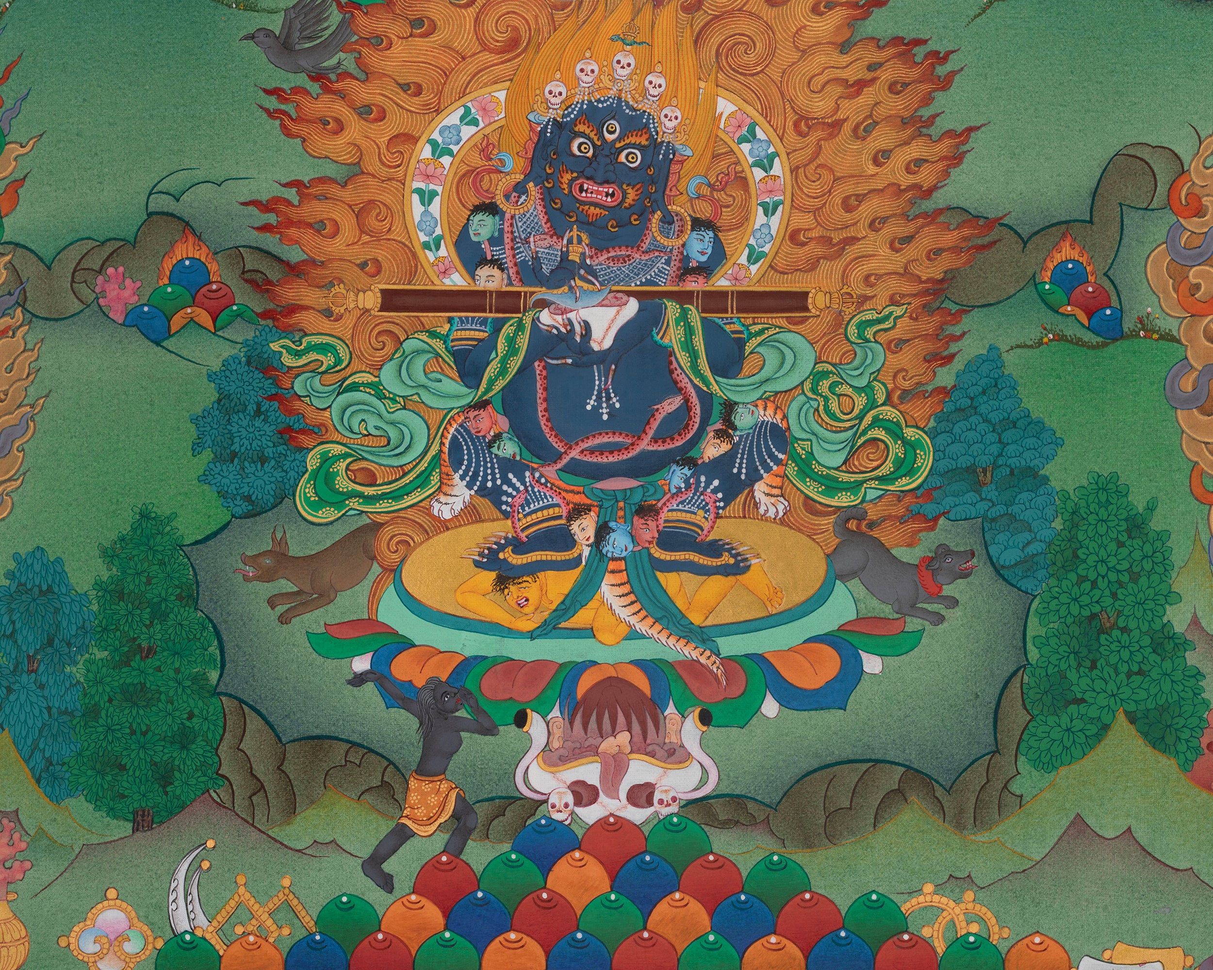 Hevajra Meditation Deity Thangka | Transformation of Negative Emotions