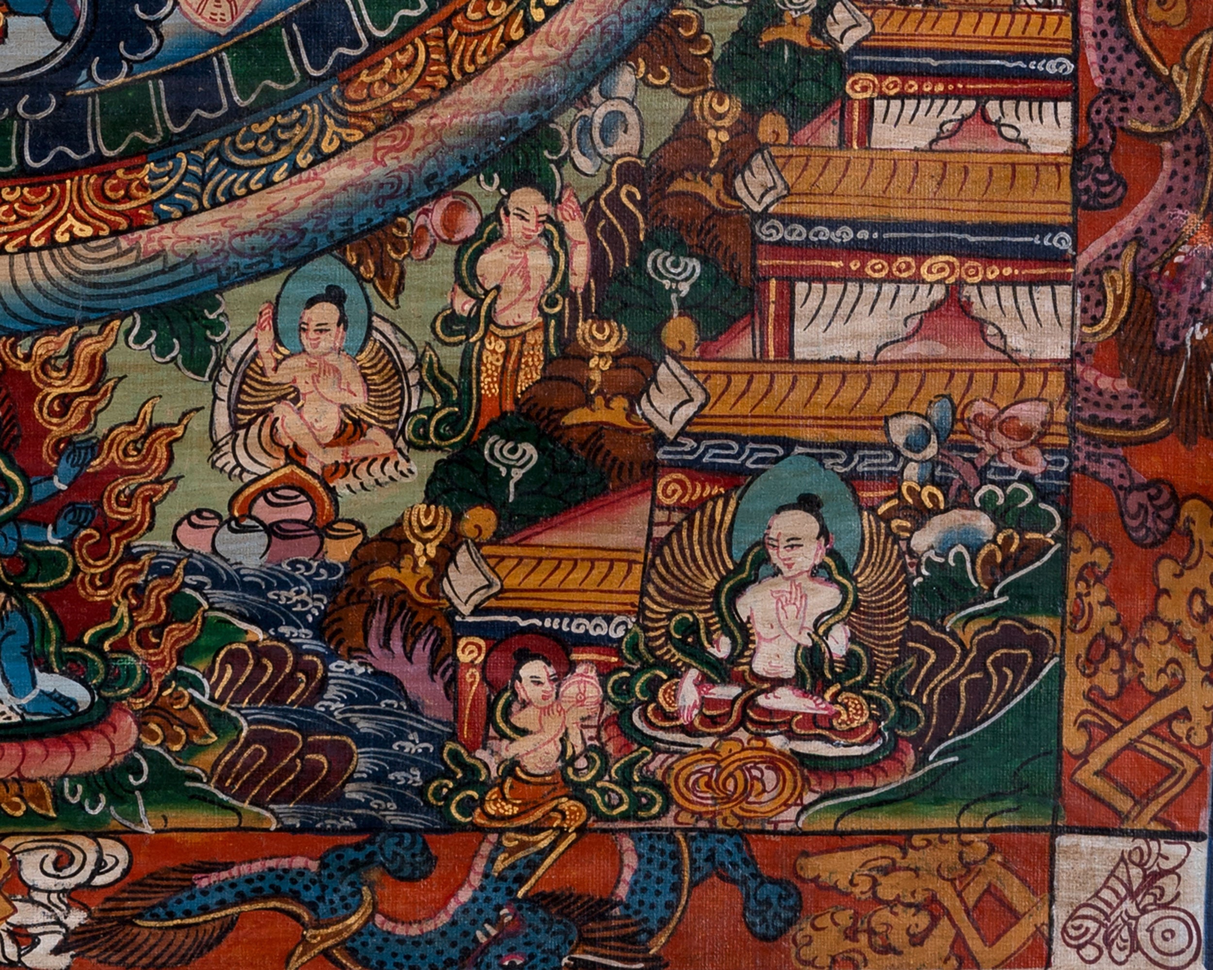 Traditional Heruka Mandala | Religious Buddhist Thangka