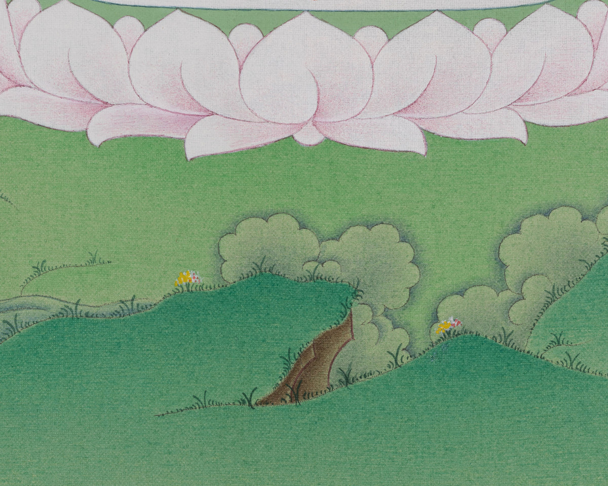 Divine Amitabha Buddha Thangka | The Pure Land Deity | Infinite Light