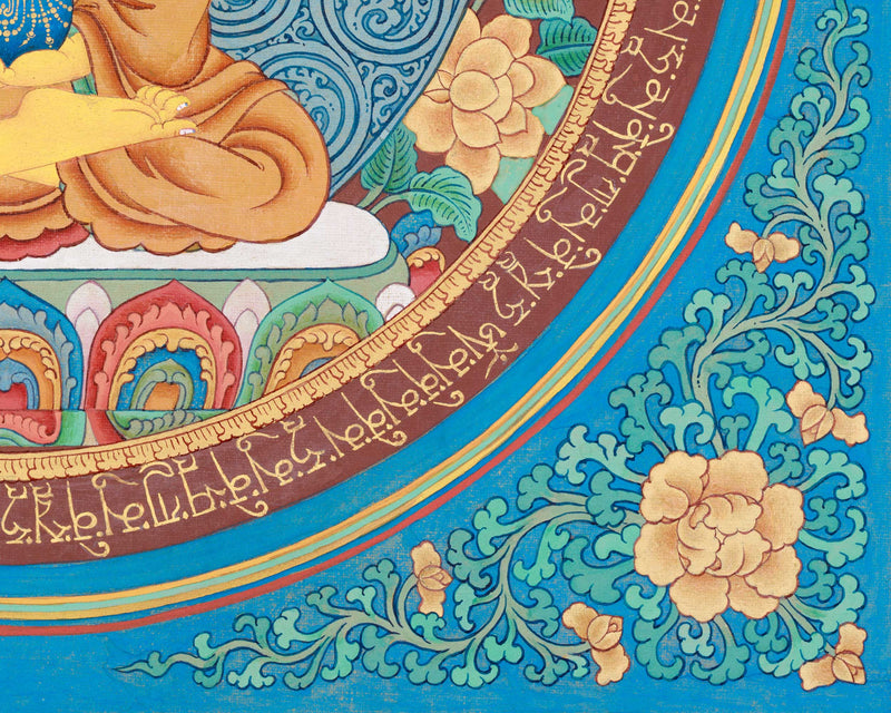 Unique Depiction of Buddha Shakyamuni Thangka