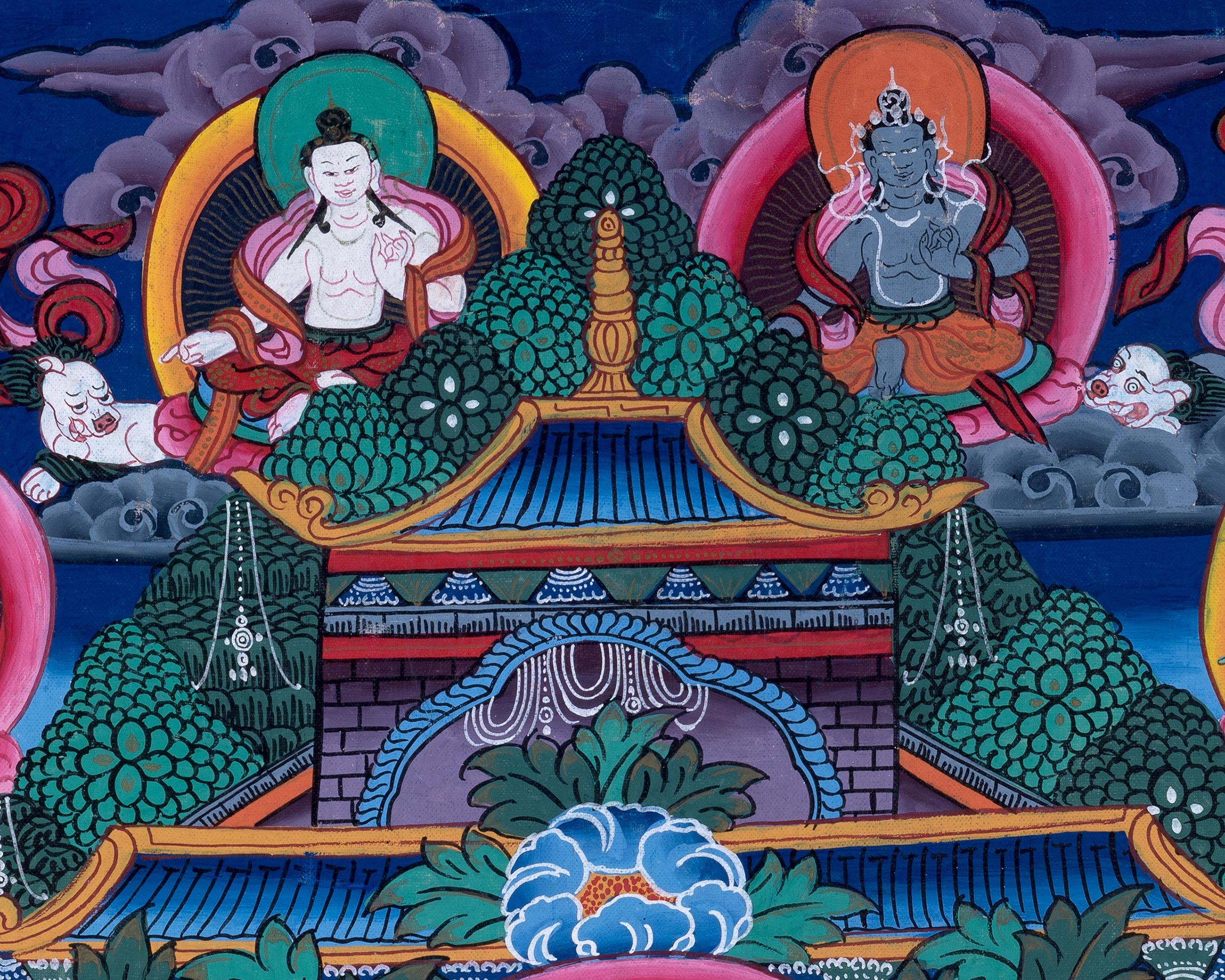 Old Green Tara Thangka, Traditional Wall Decors | Mother of Liberation