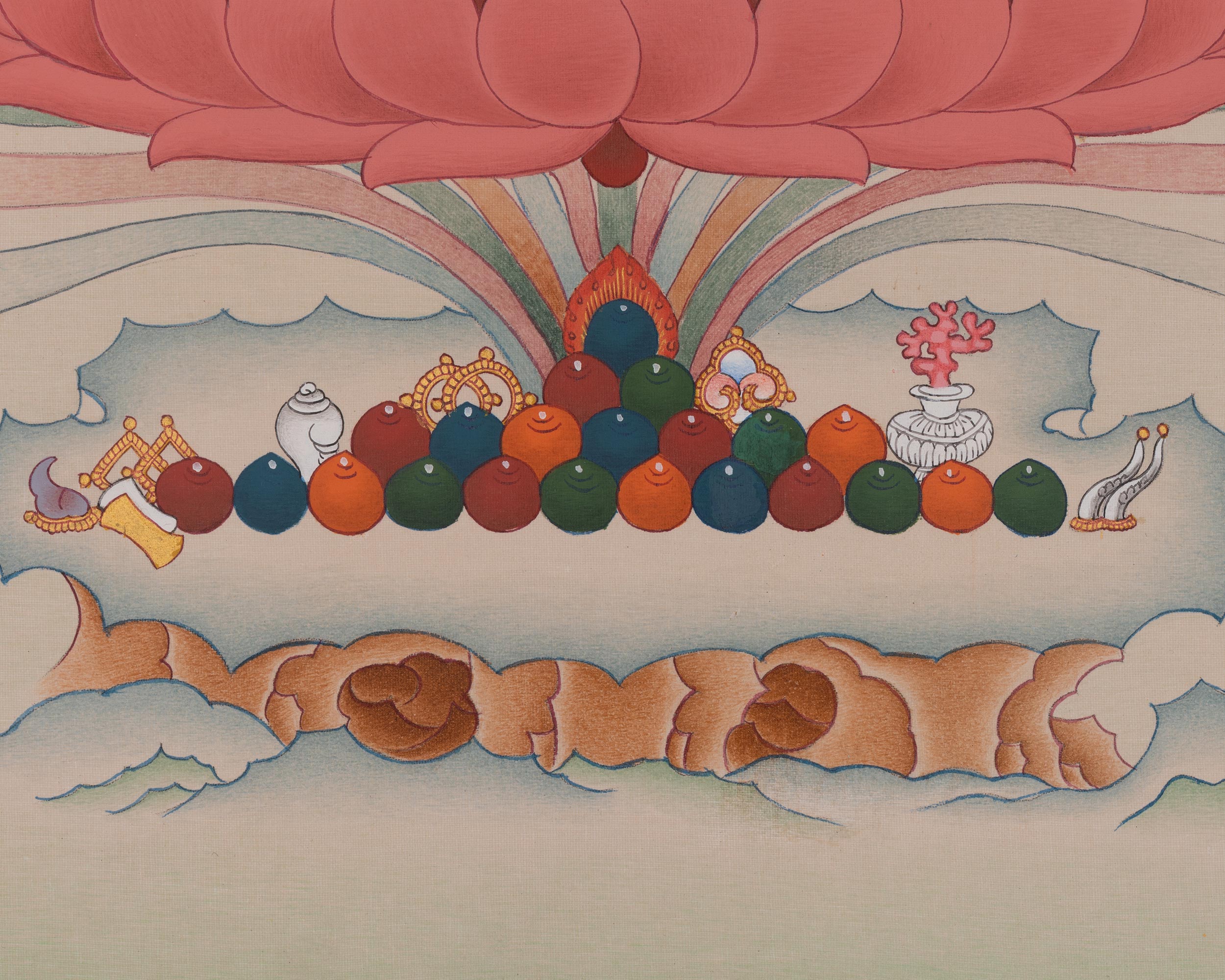 White Tara Compassionate Thangka | Seven-Eyed Deity | Longevity Artwork