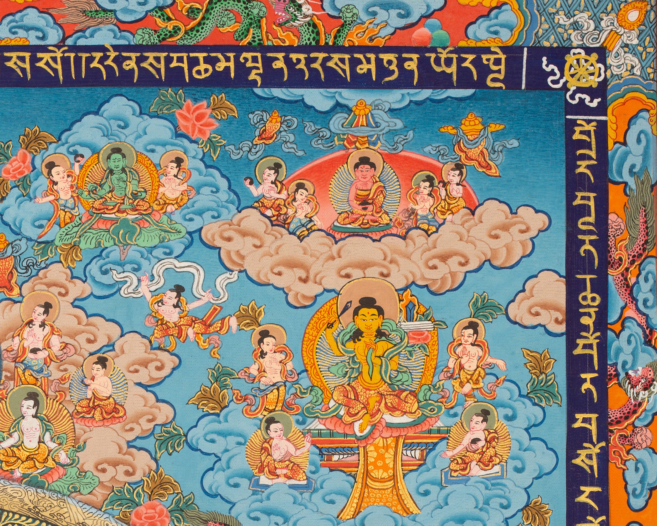 Amoghasiddhi Buddha Mandala Thangka | Meditation Mandala Painting