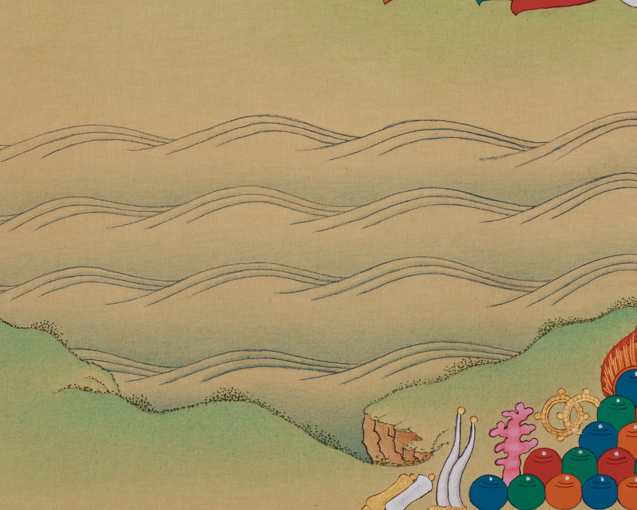 Bodhisattva of Compassion, Chenrezig Thangka | 4-Arms Avalokiteshvara