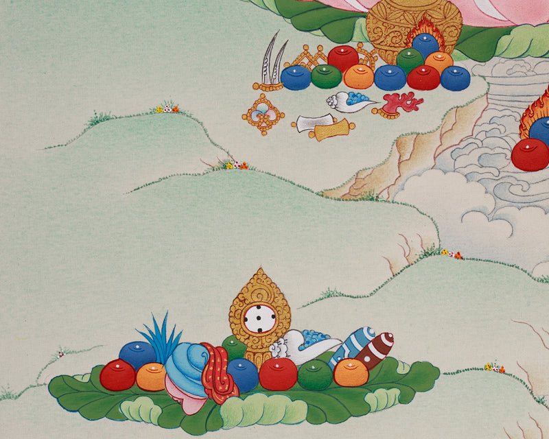 Tibetan Wealth Deity Thangka | Hand-Painted Art for Prosperity and Abundance