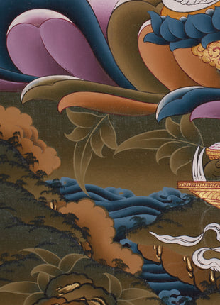 Wealth Deity Dzambhala Artwork |  The Wealth Deity of Tibetan Buddhism