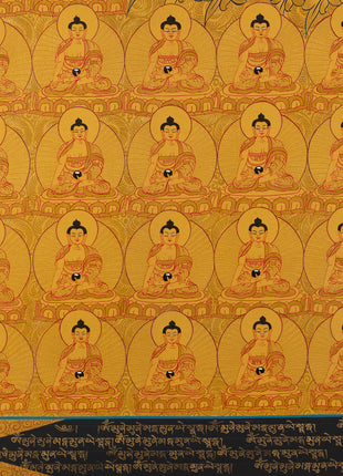 108 Buddha Thangka | Exclusive Gold Artwork | Spiritual Masterpiece