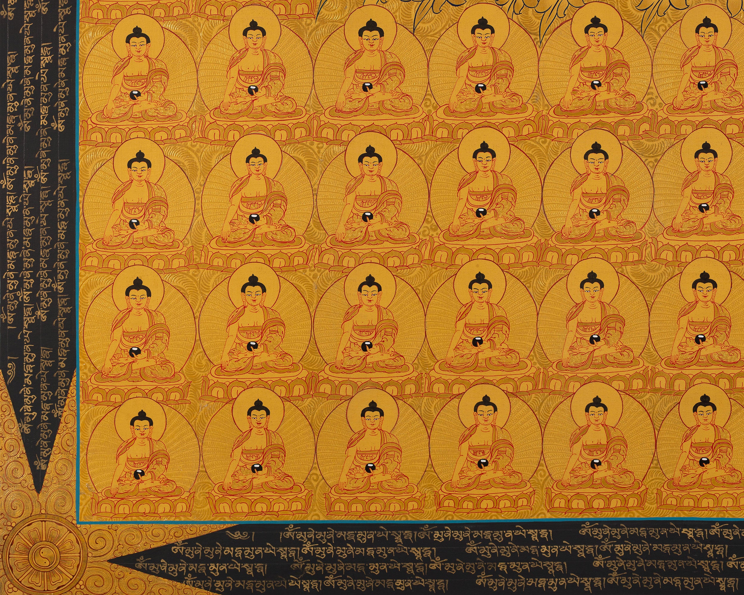 108 Buddha Thangka | Exclusive Gold Artwork | Spiritual Masterpiece