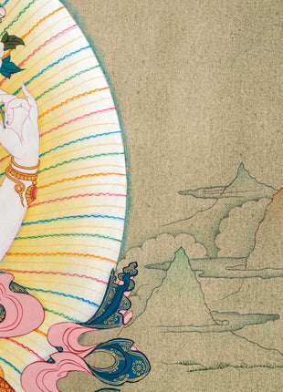 Chenrezig, Manjushri and Vajrapani, Trio Bodhisattva Thangka